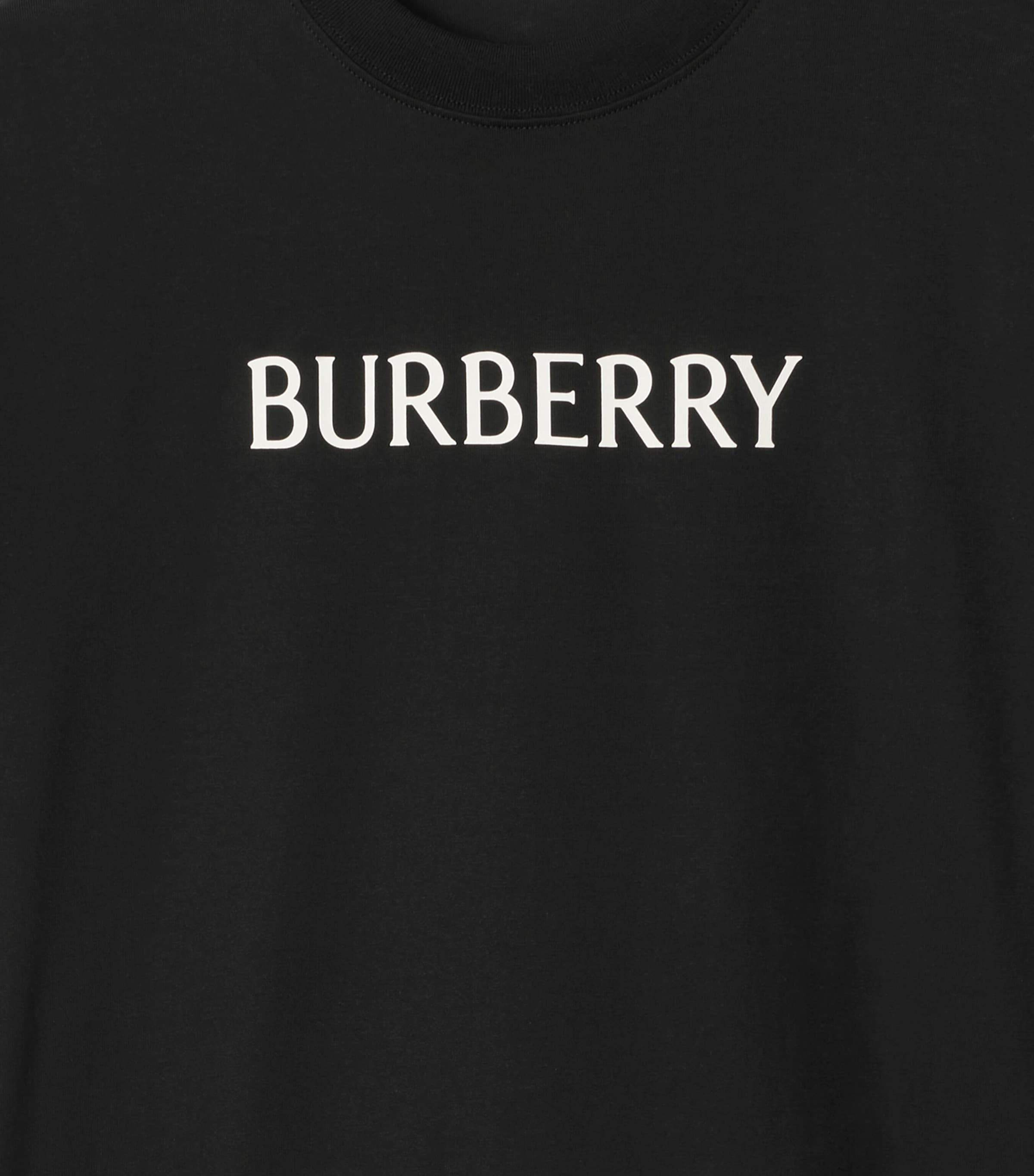 Cotton Logo Slim T-Shirt BLACK Image 4