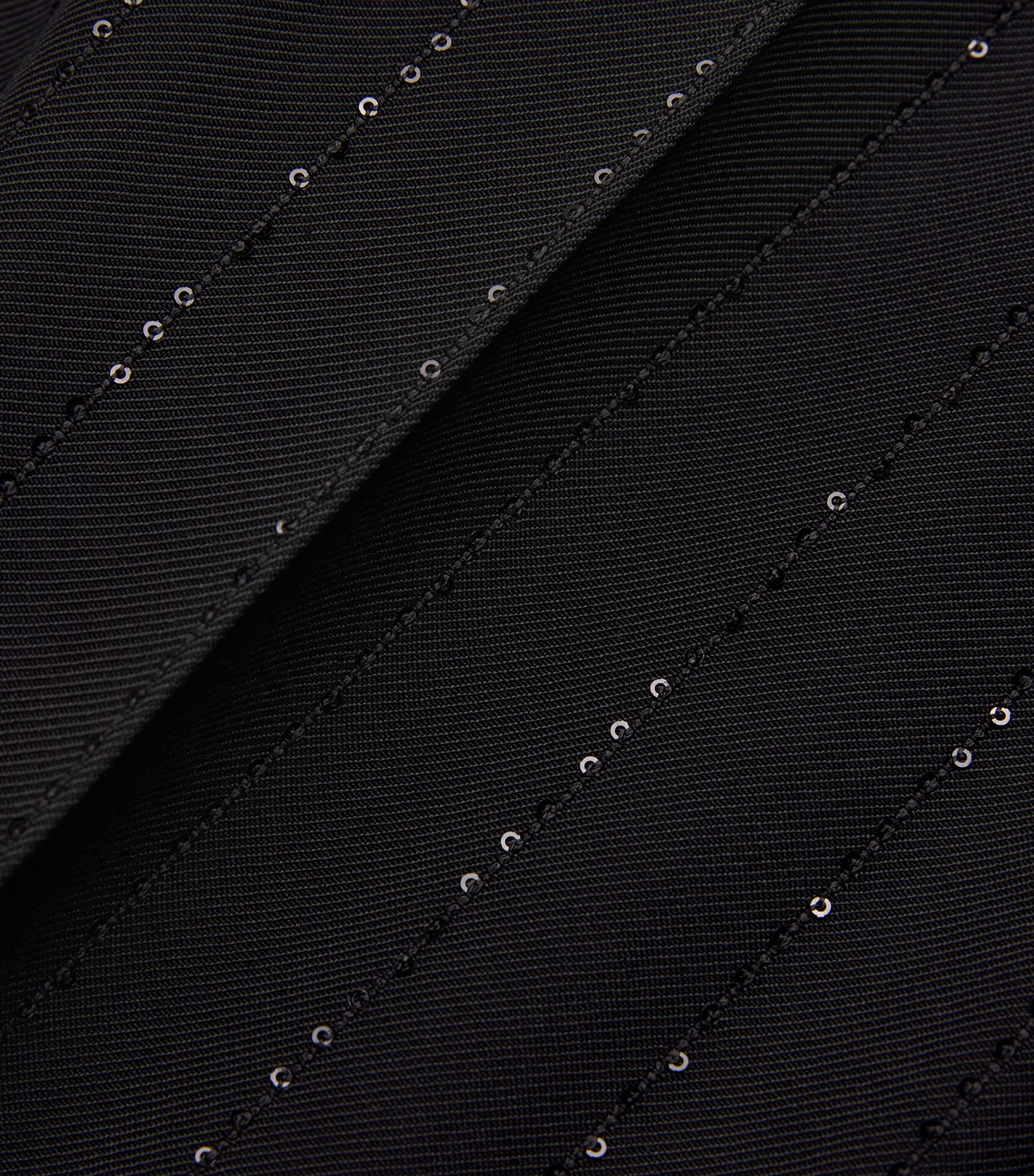 Sequin-Pinstripe Wide-Leg Trousers BLACK Image 5