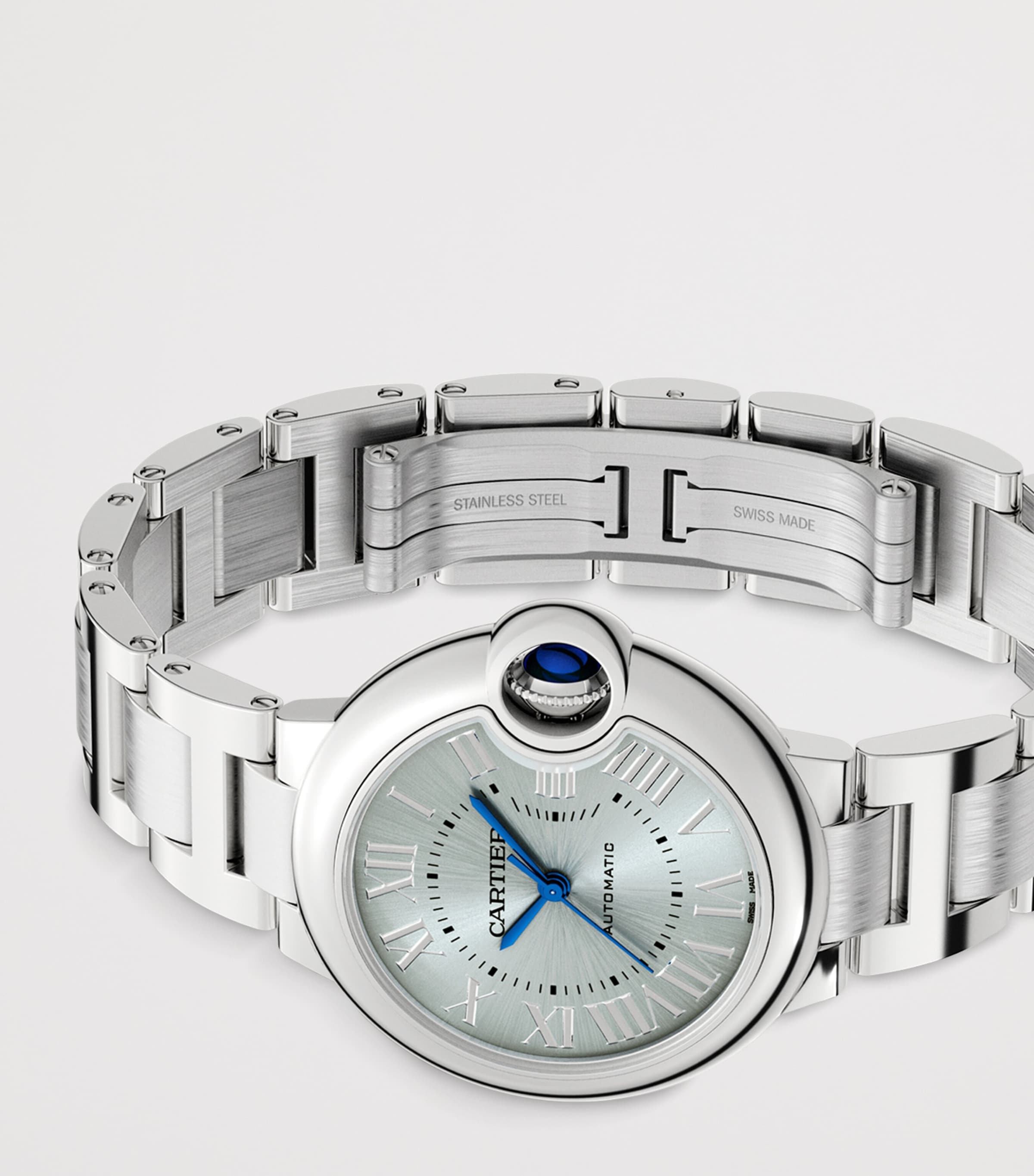 Cartier Stainless Steel Ballon Bleu de Cartier Watch 33mm Silver Image 2