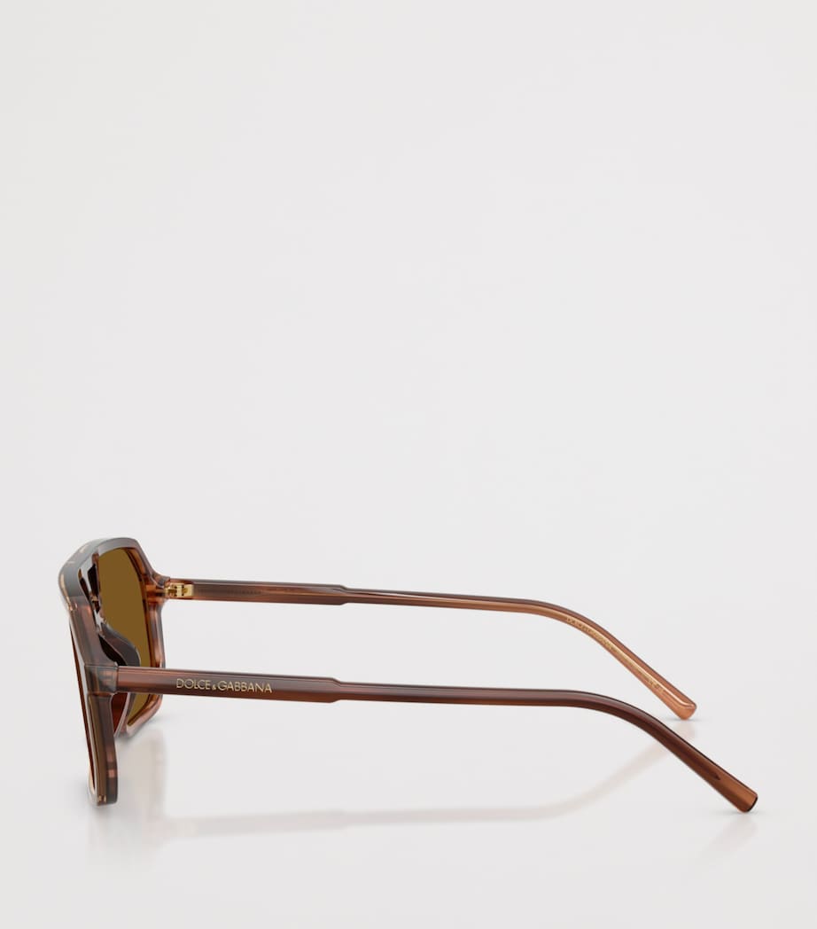 Dolce&Gabbana Acetate DG4541 Pilot Sunglasses Brown Image 3