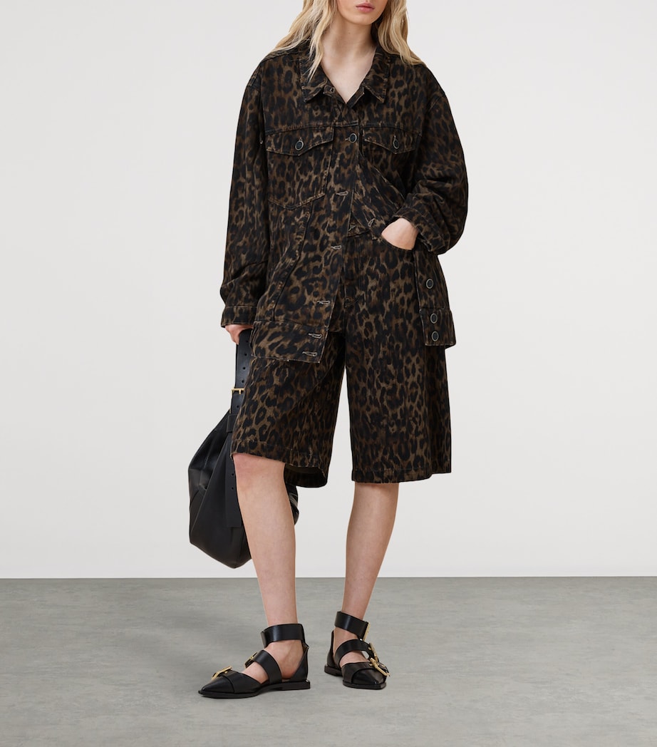 Leopard Print Louie Shorts LEPPO BROWN Image 4