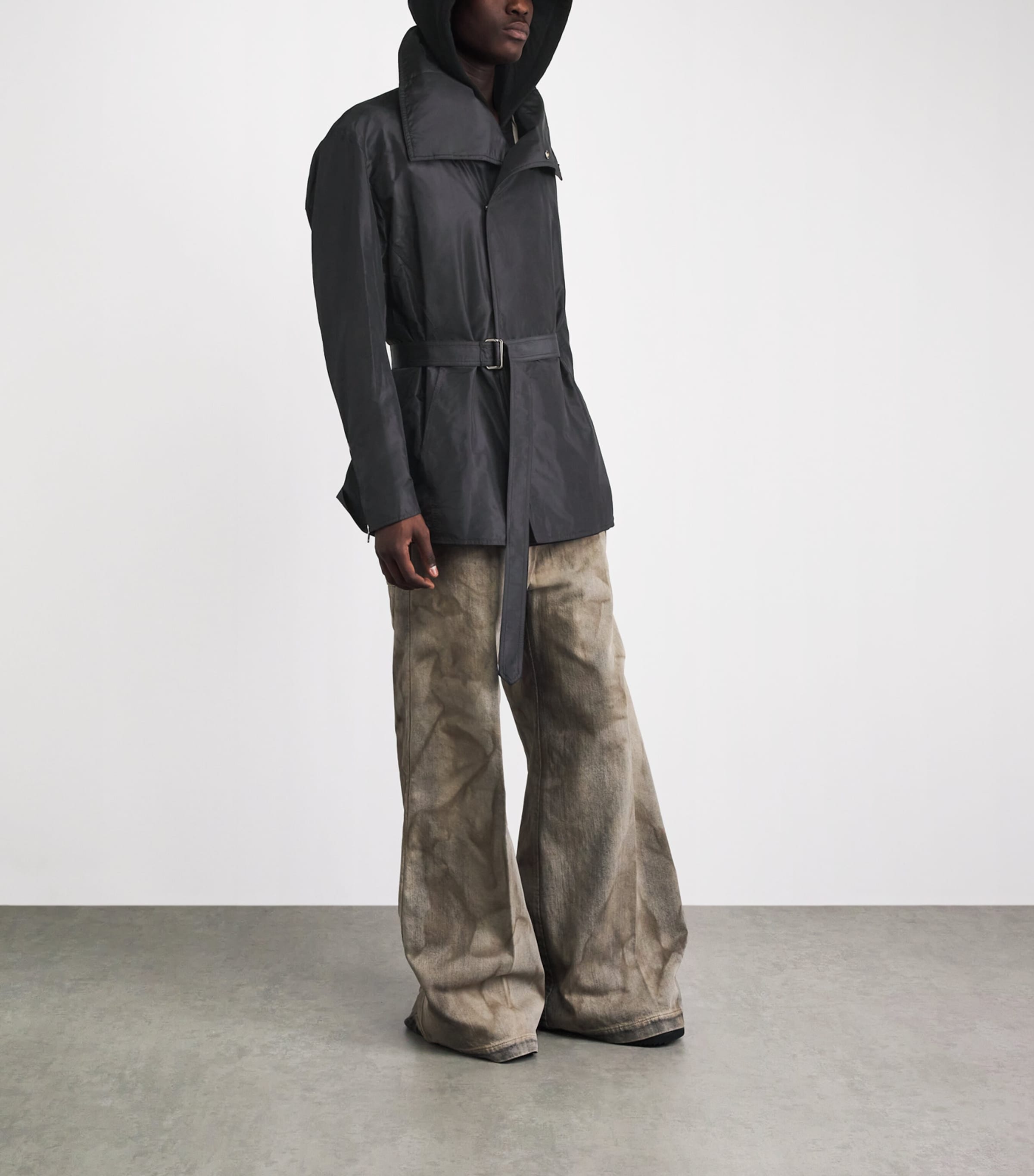 Rick Owens Mens Silk Taffeta Dracucaban Jacket Black Image 2