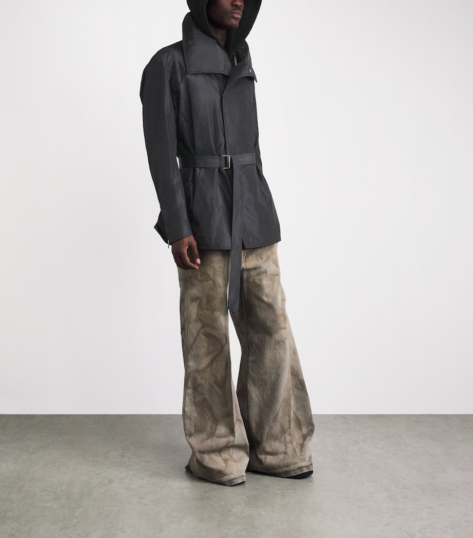 Rick Owens Mens Silk Taffeta Dracucaban Jacket Black Image 2