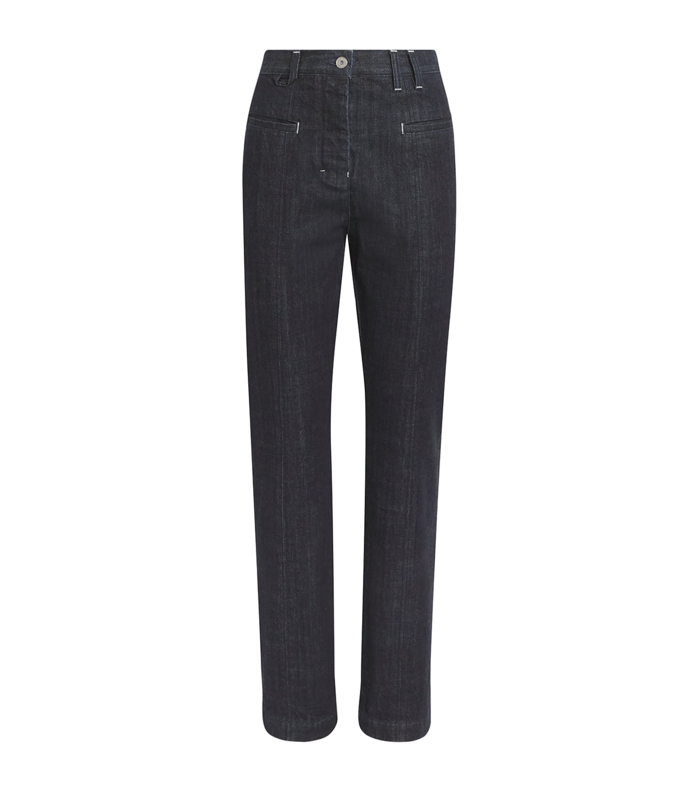 Jacquemus Norma High-rise Straight Jeans In Navy