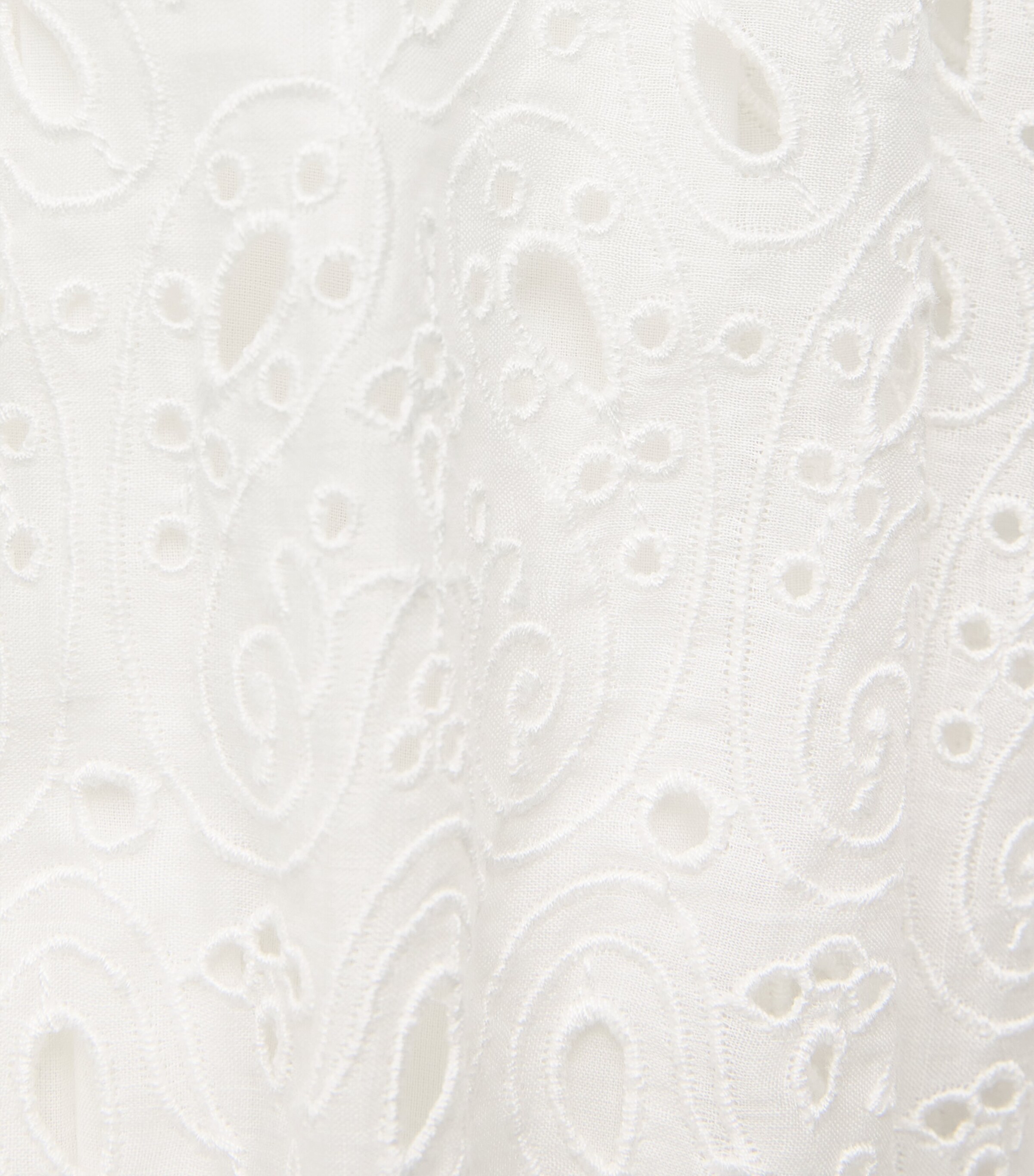 FRAME Womens The Paisley Eyelet Midi Dress White Image 6