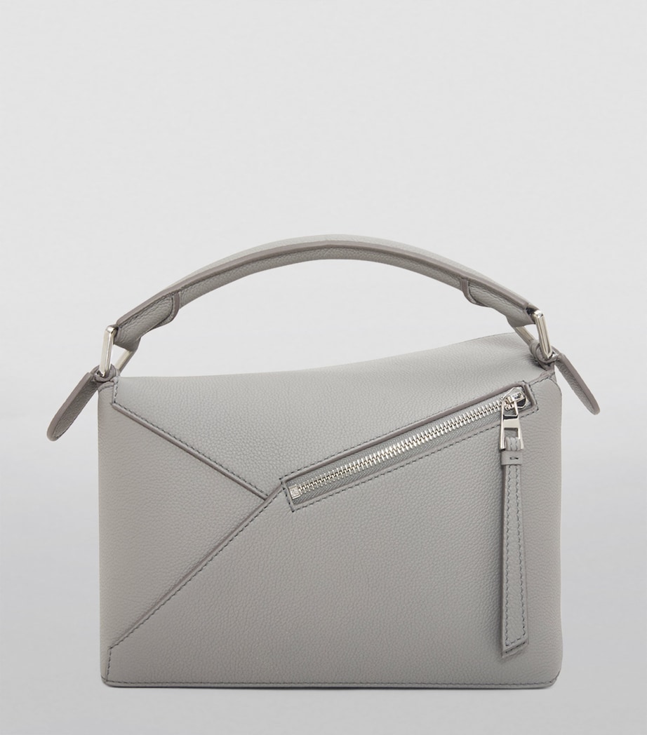 Small Leather Puzzle Top-Handle Bag PEARL GREY Image 5