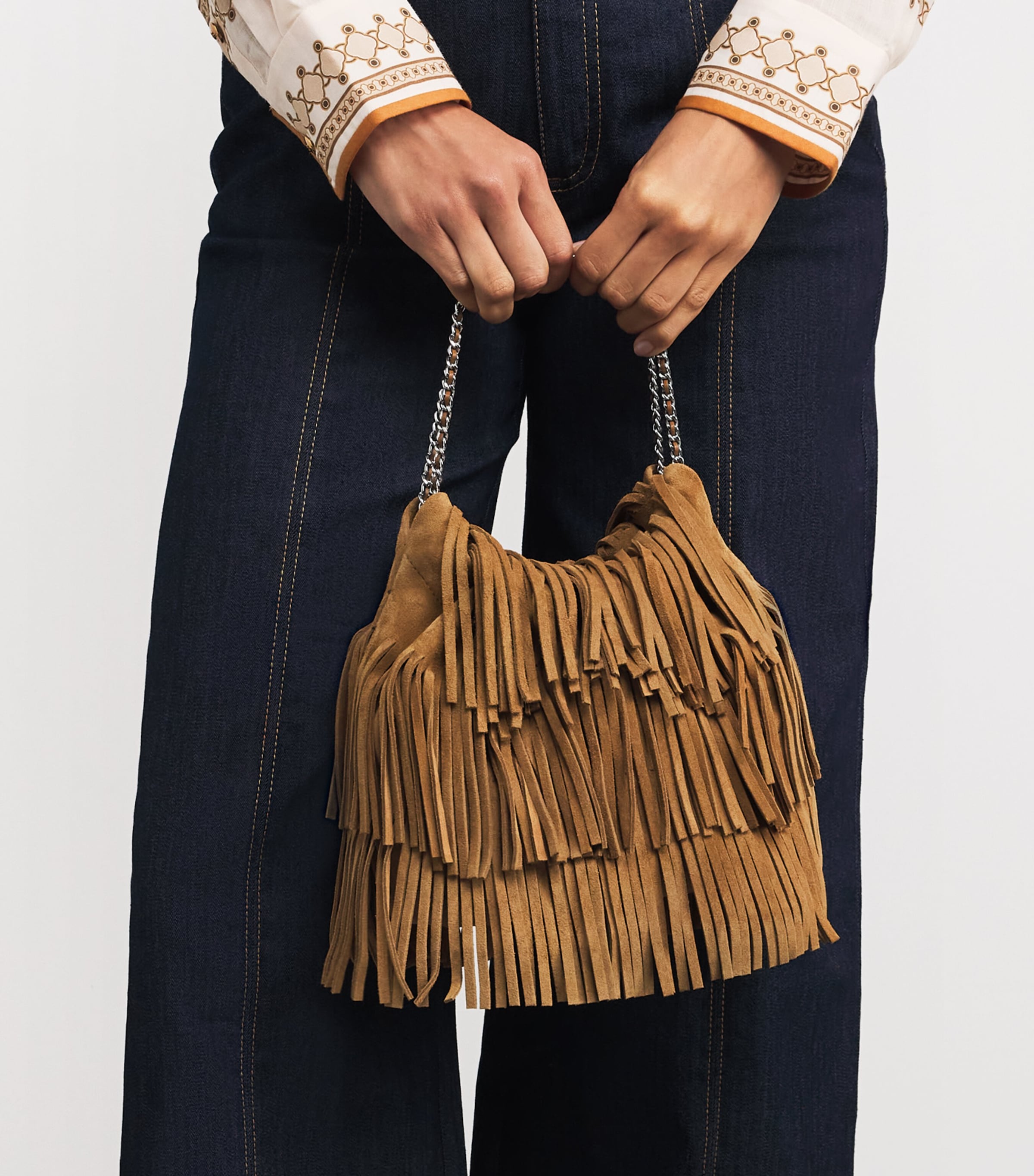 Mini Suede Fleming Top-Handle Bag WILD TABACCO Image 2