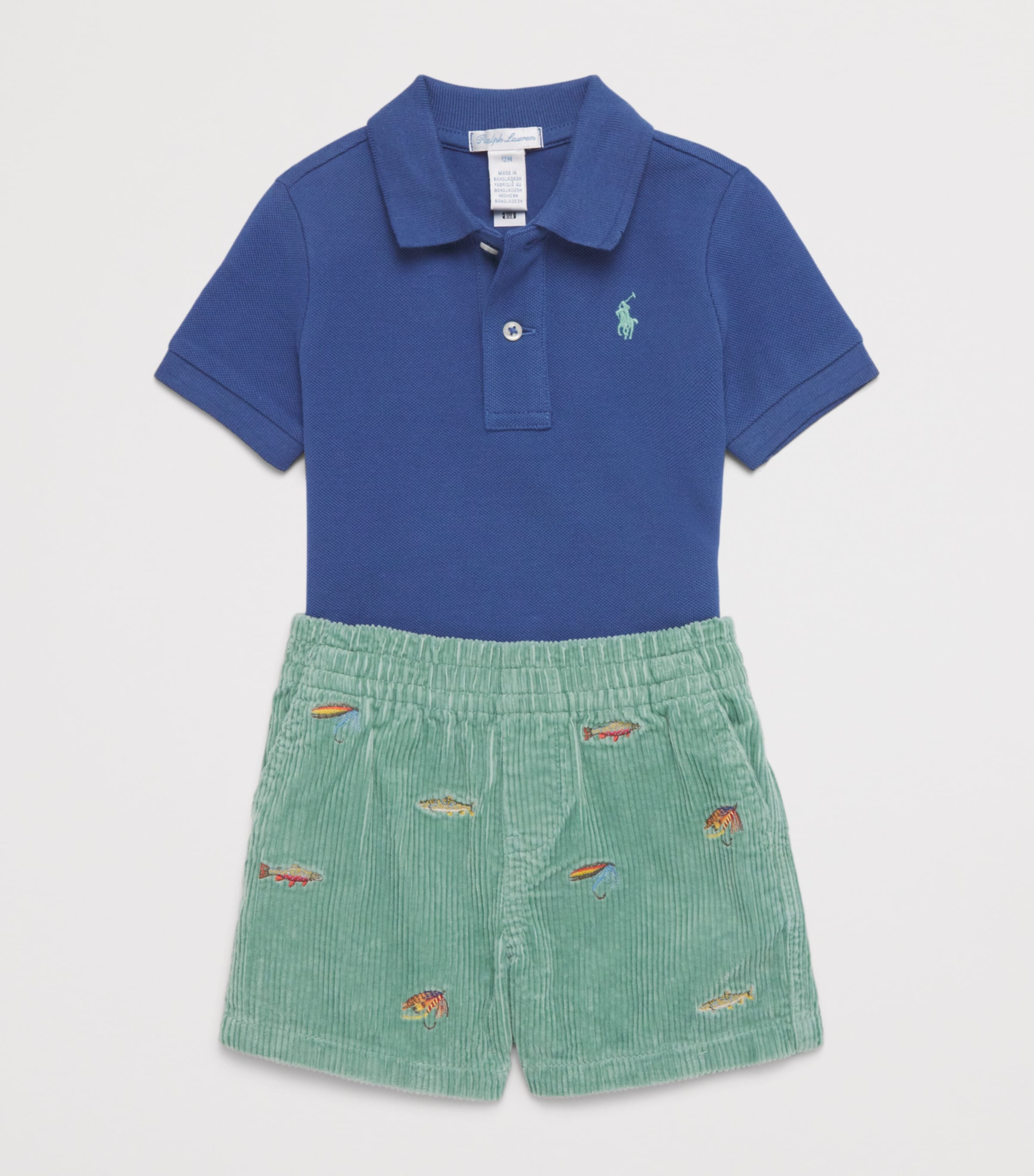 Ralph Lauren Kids Lakeside Polo Shirt and Shorts Set (3-24 Months) Old Royal Image 3