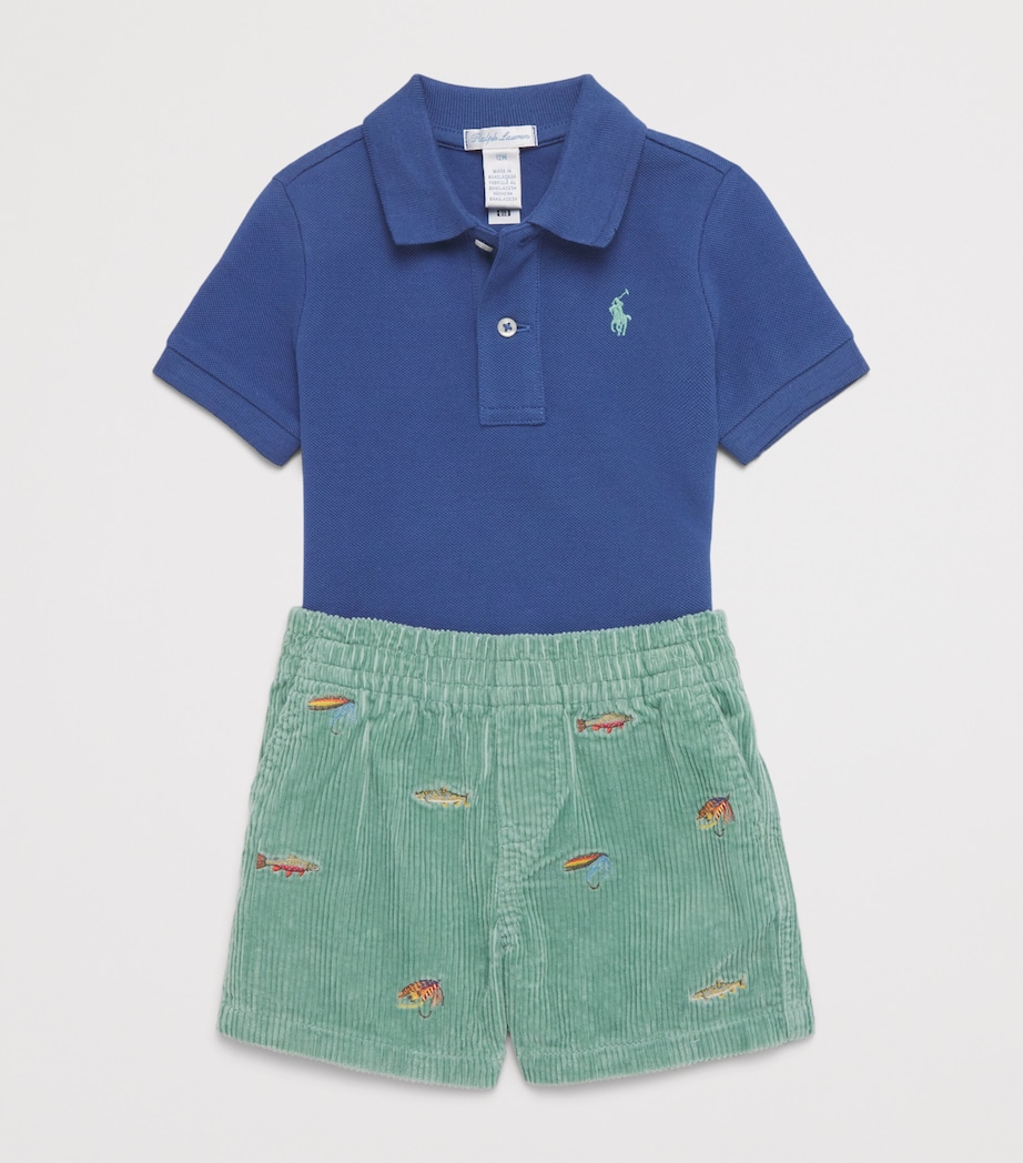 Ralph Lauren Kids Lakeside Polo Shirt and Shorts Set (3-24 Months) Old Royal Image 3