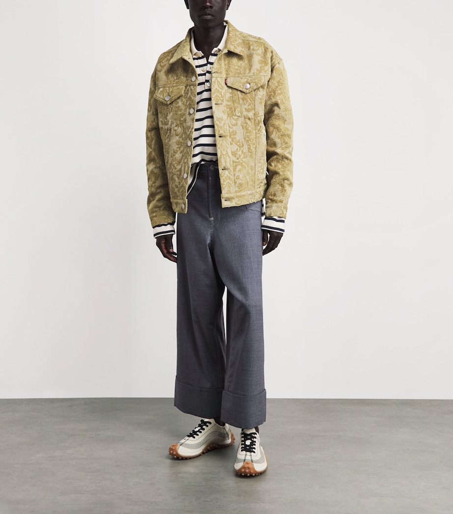 Junya Watanabe MAN Mens x Levis's Wool Cuffed Trousers Blue Gray Image 2