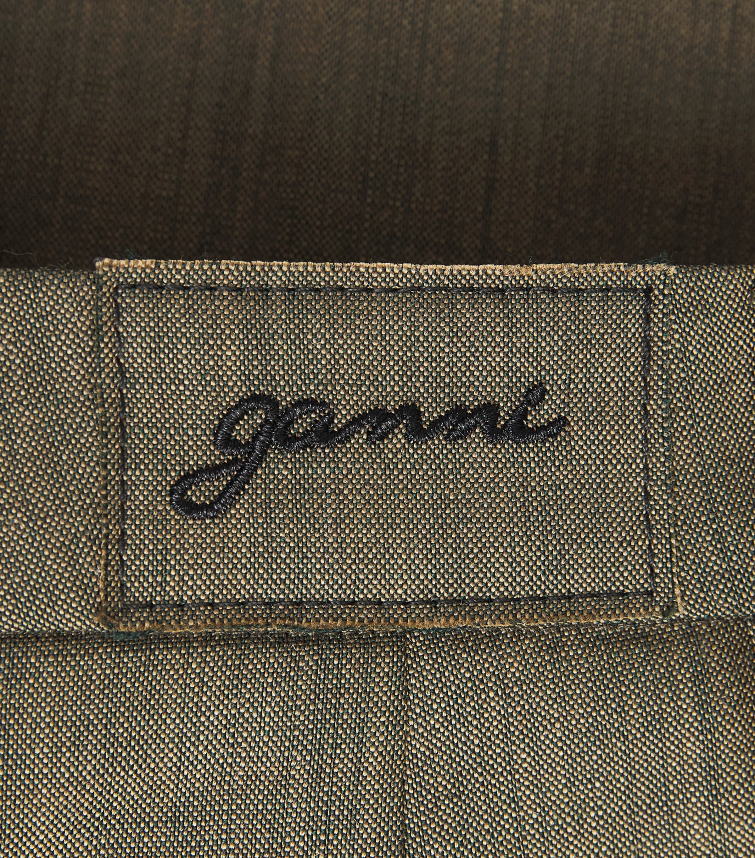 GANNI Womens Wool Straight Trousers Zxz Canteen Image 6