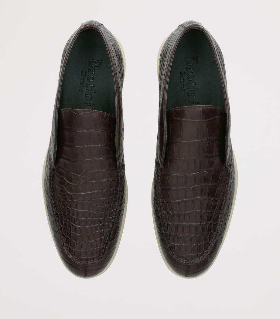 Alligator Skin Ankle Boots DARK BROWN Image 4