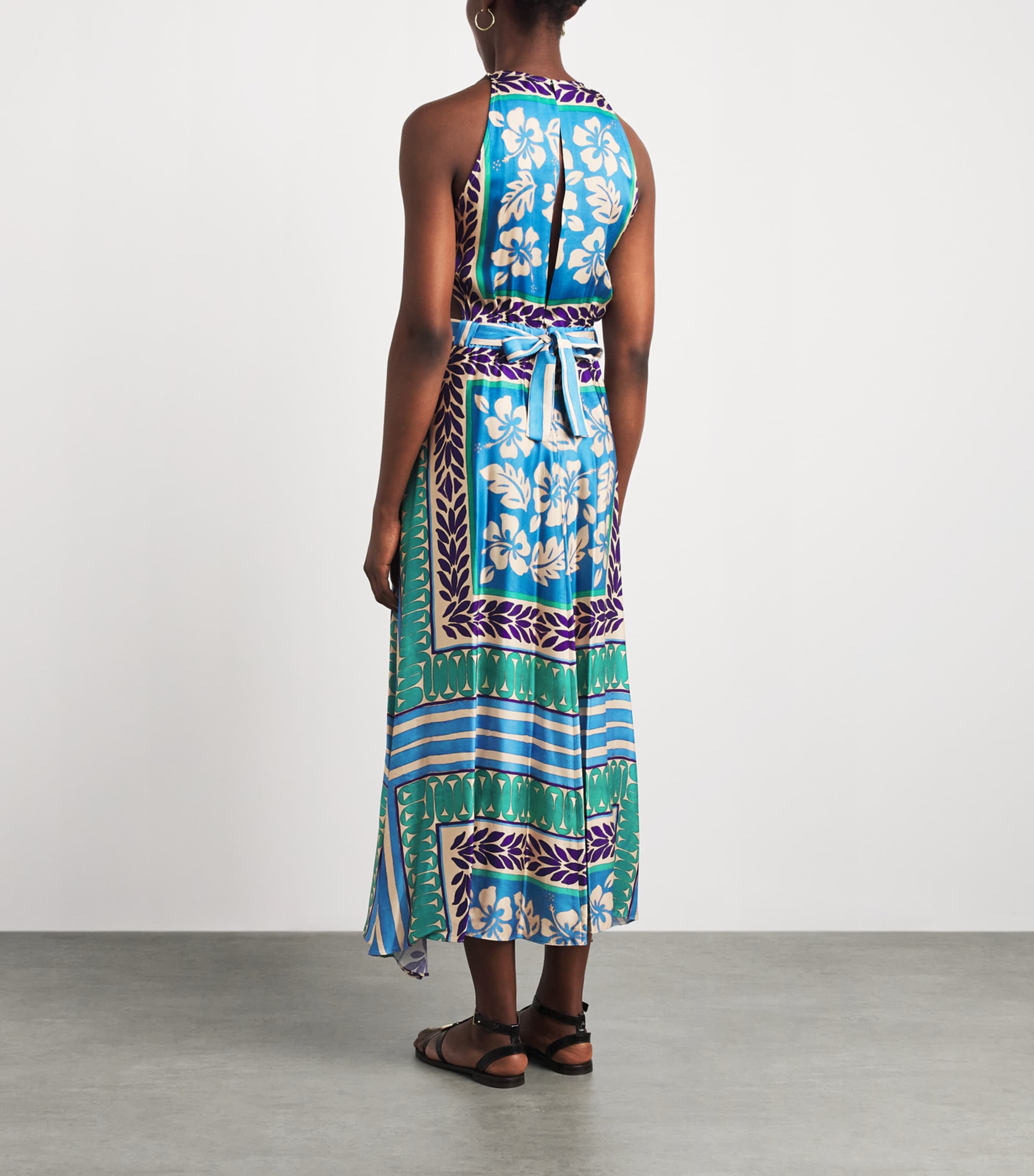 Sandro Paris Green Floral Maxi Dress | Harrods US