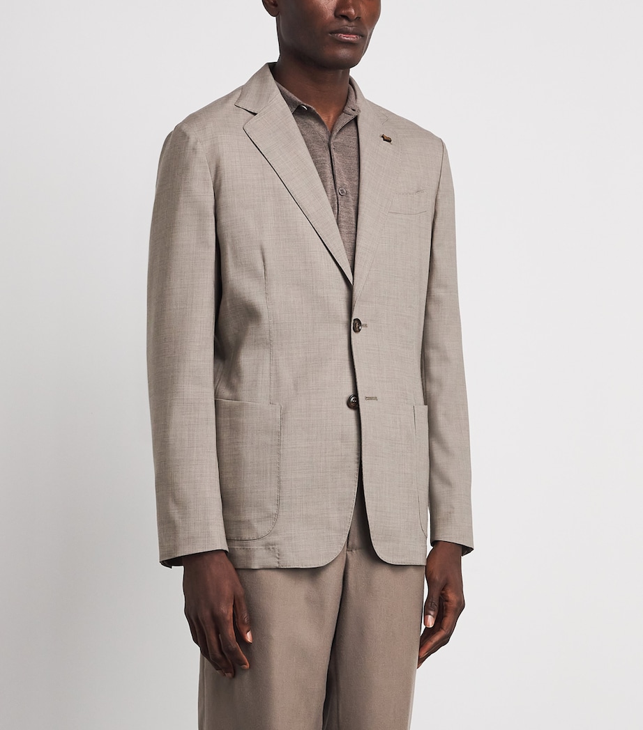 Colombo Mens Cashmere 4.0 Robert Blazer Beige Melange Image 4