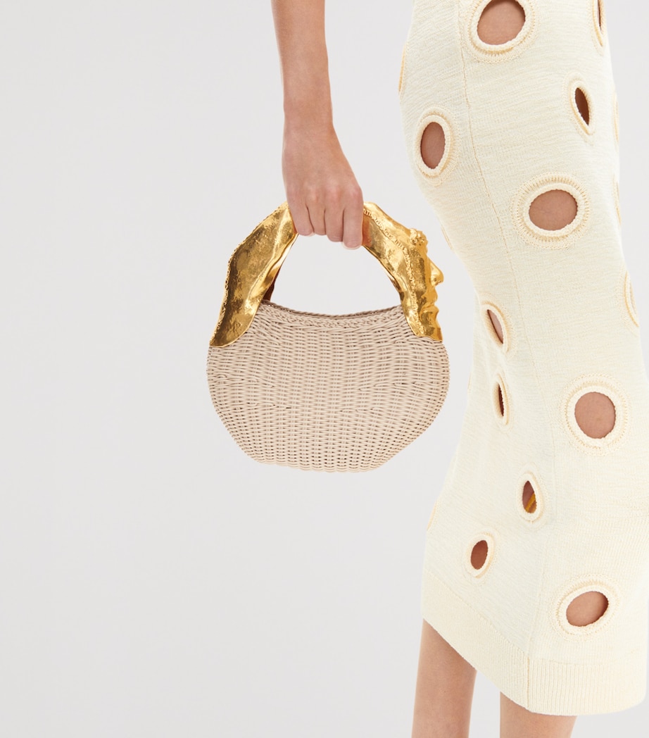 Schiaparelli Calfskin Anatomy Basket Bag Beige Image 3