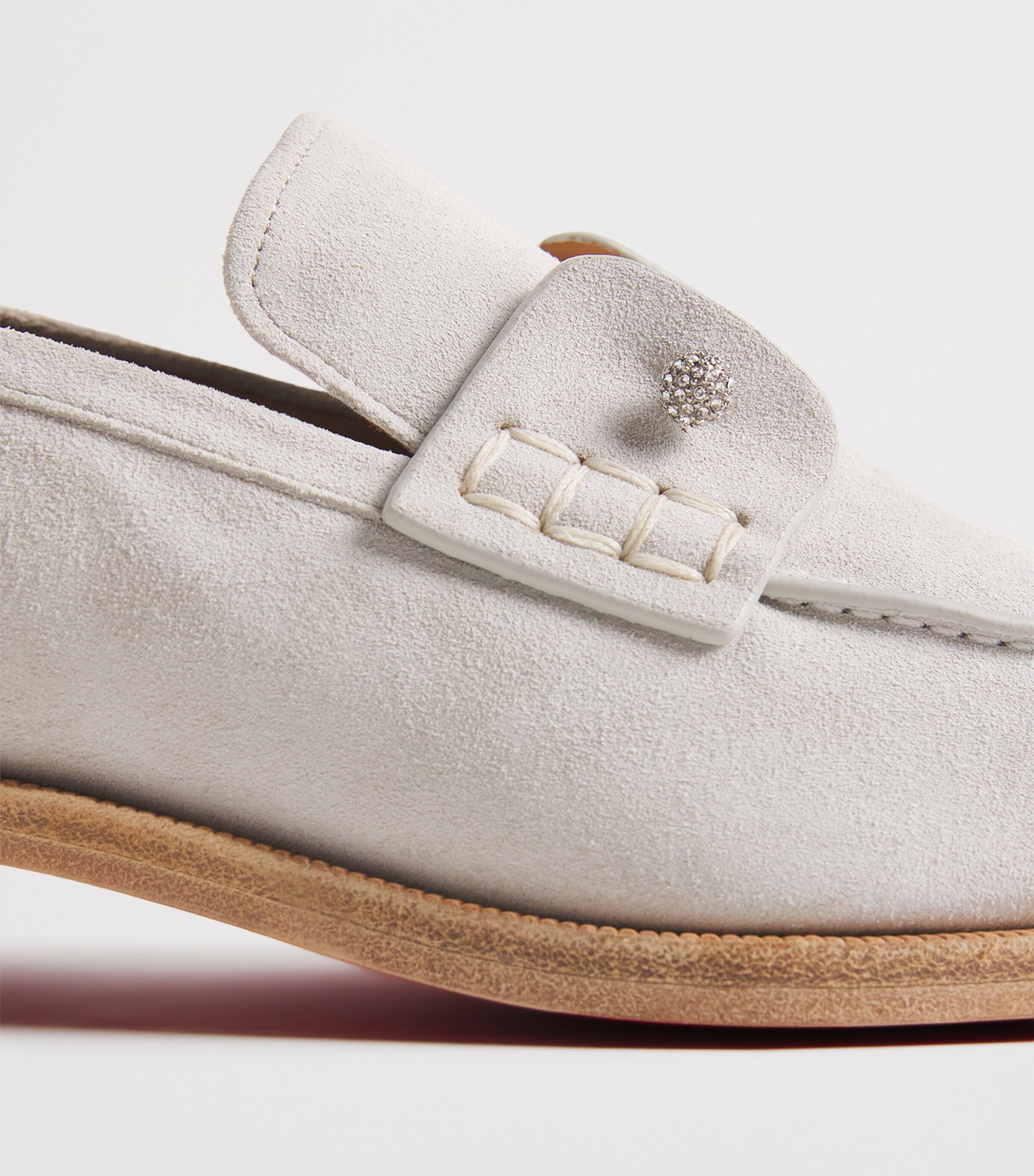 Christian Louboutin Chambelimoc Night Strass Suede Loafers Image 7