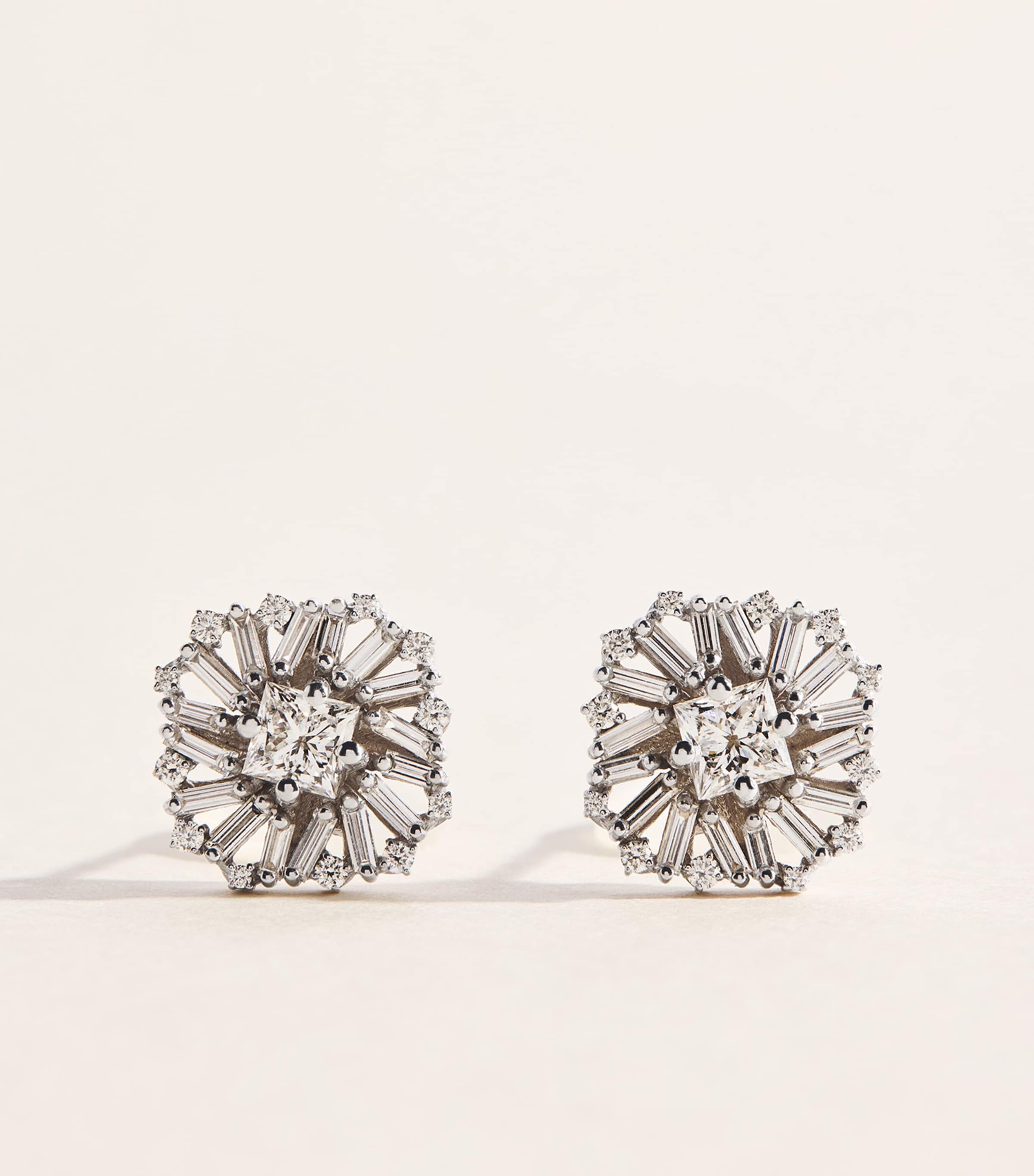Suzanne Kalan White Gold and Diamond Flower Earrings Wg/wd Image 1