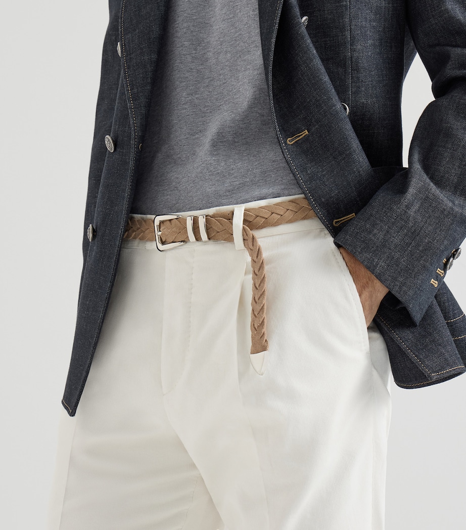Brunello Cucinelli Leather Braided Belt Image 2