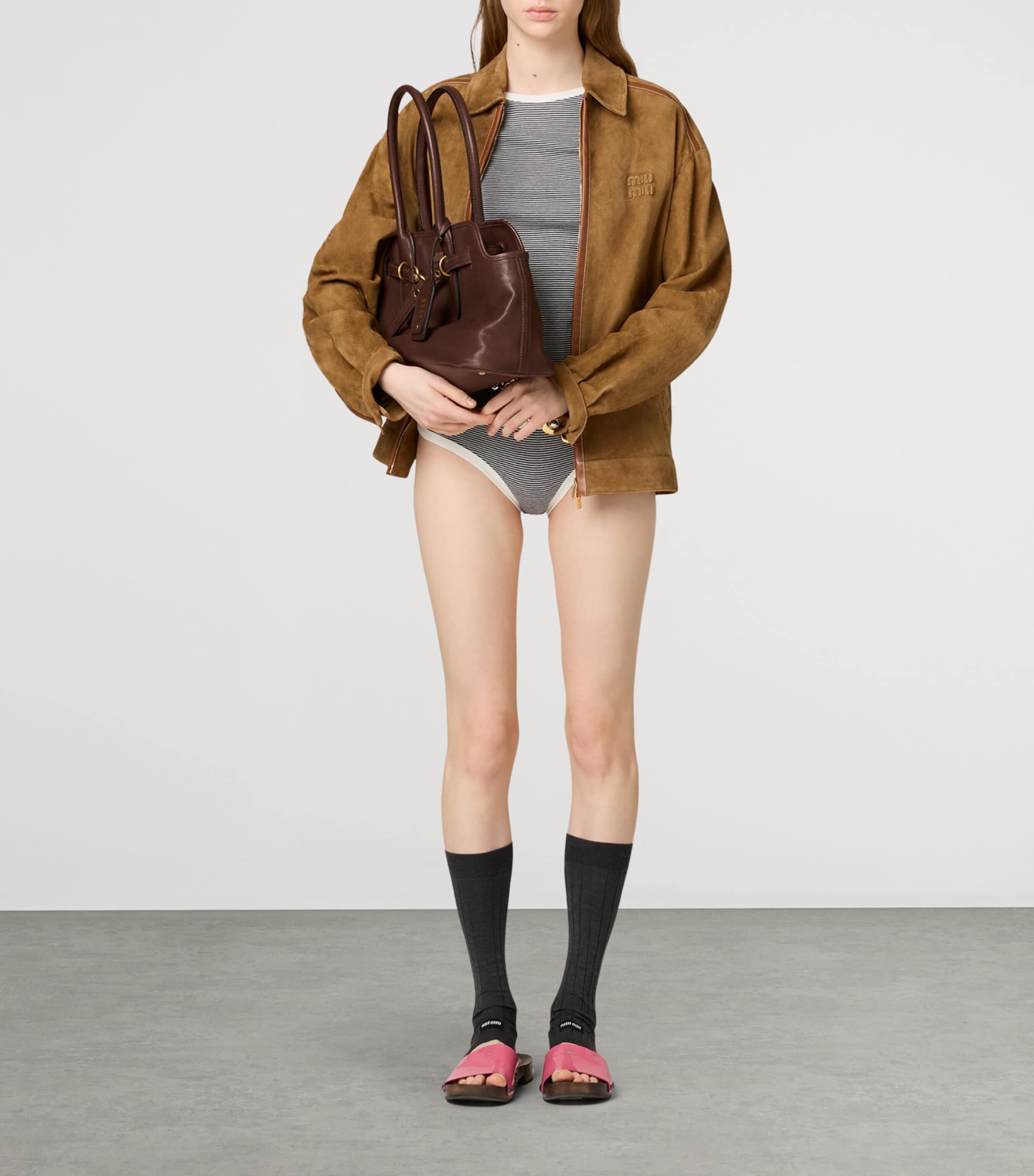 Suede Blouson Jacket F0JRS Image 2