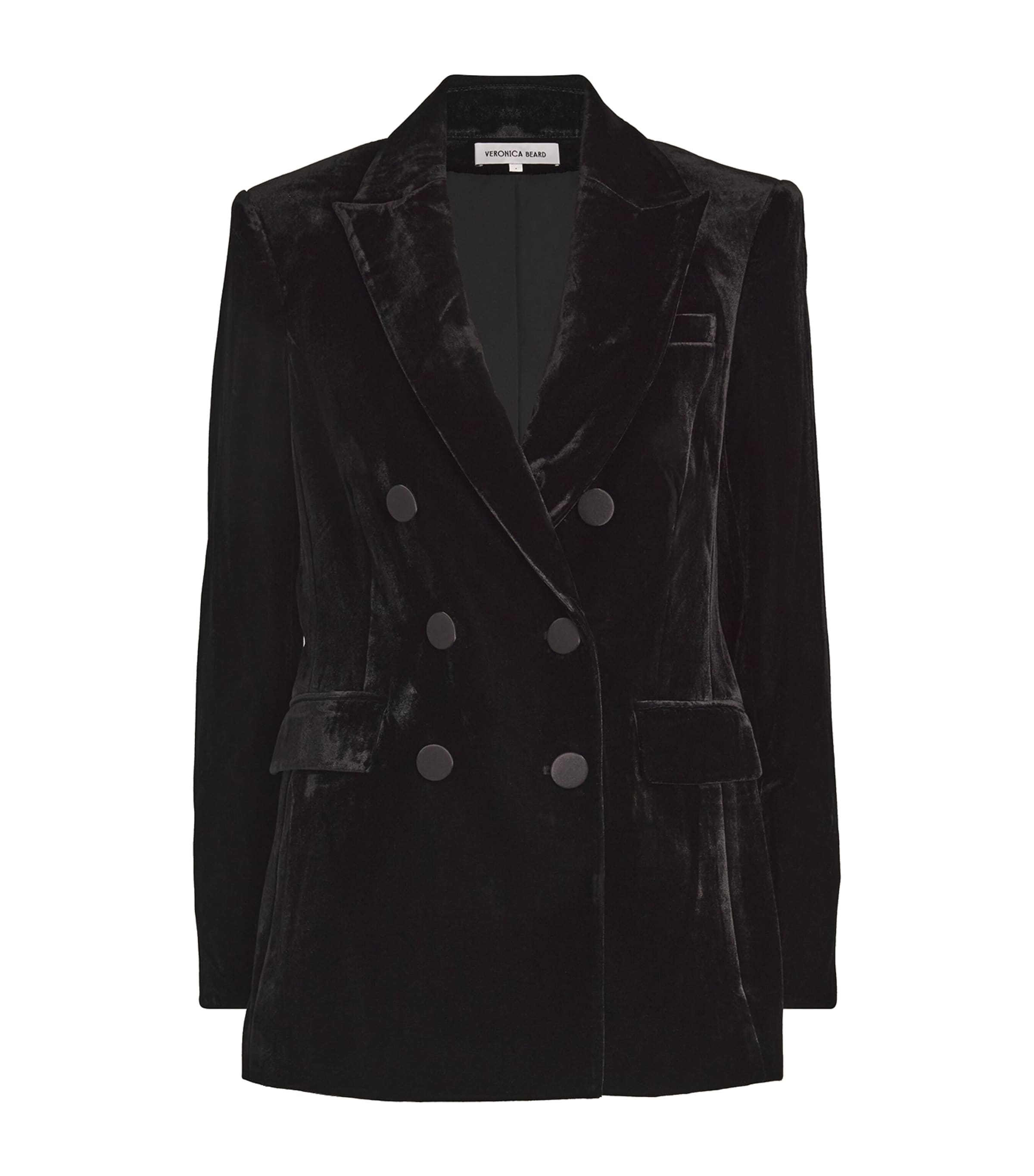 Veronica Beard Velvet Ellette Dickey Blazer In Black