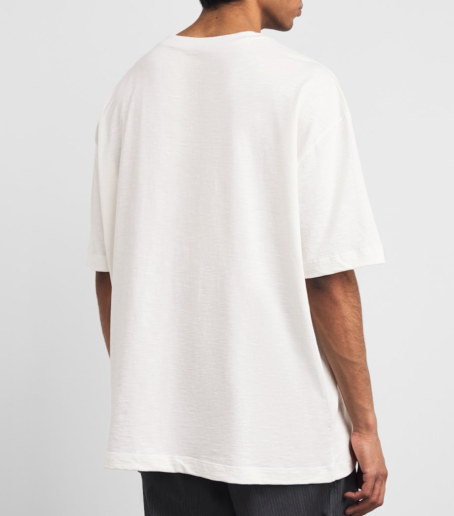 Maison Margiela Mens Cotton Numeric T-Shirt Off Whitw Image 5