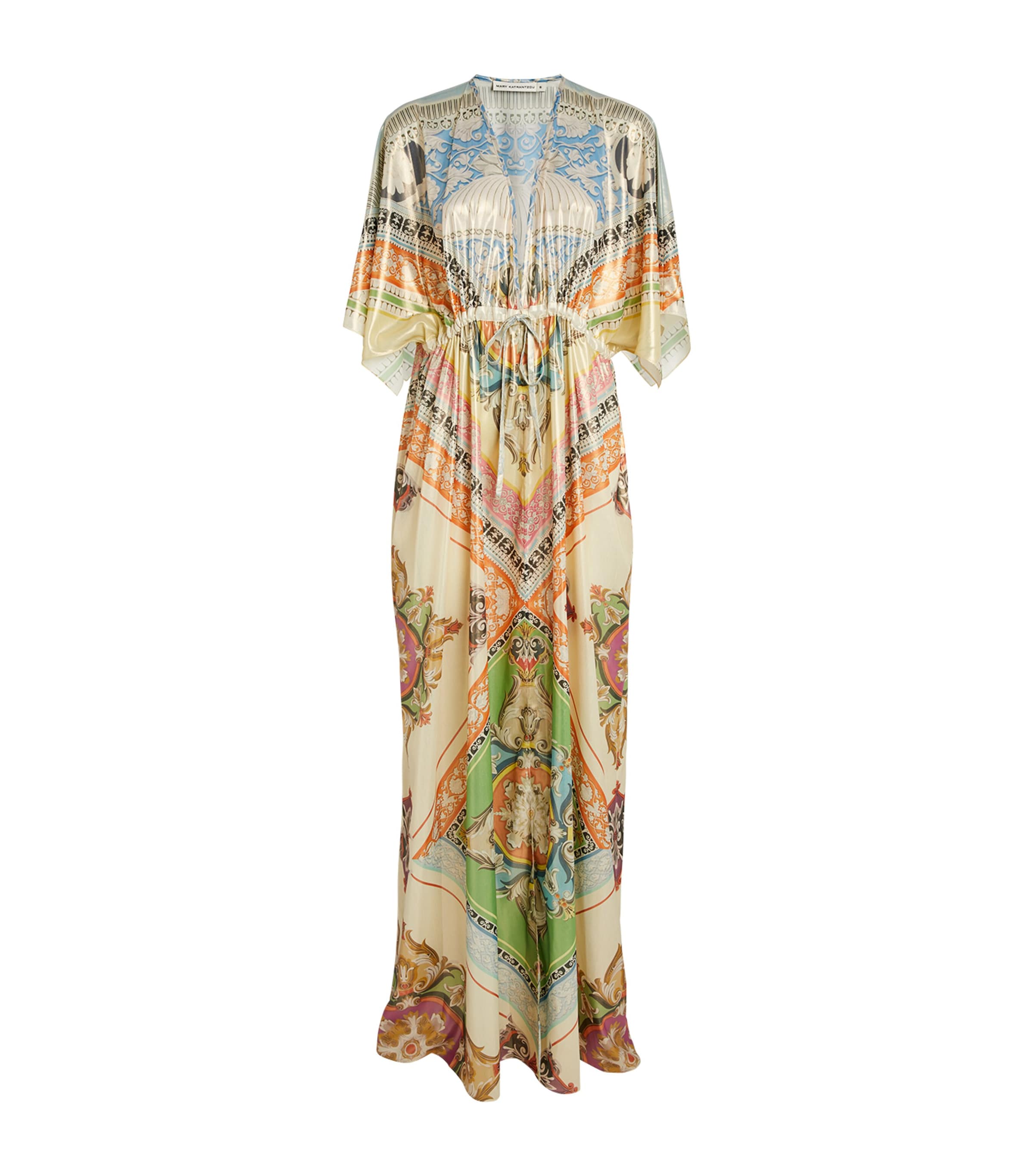 Mary Katrantzou Tile Print Kaftan Maxi Dress