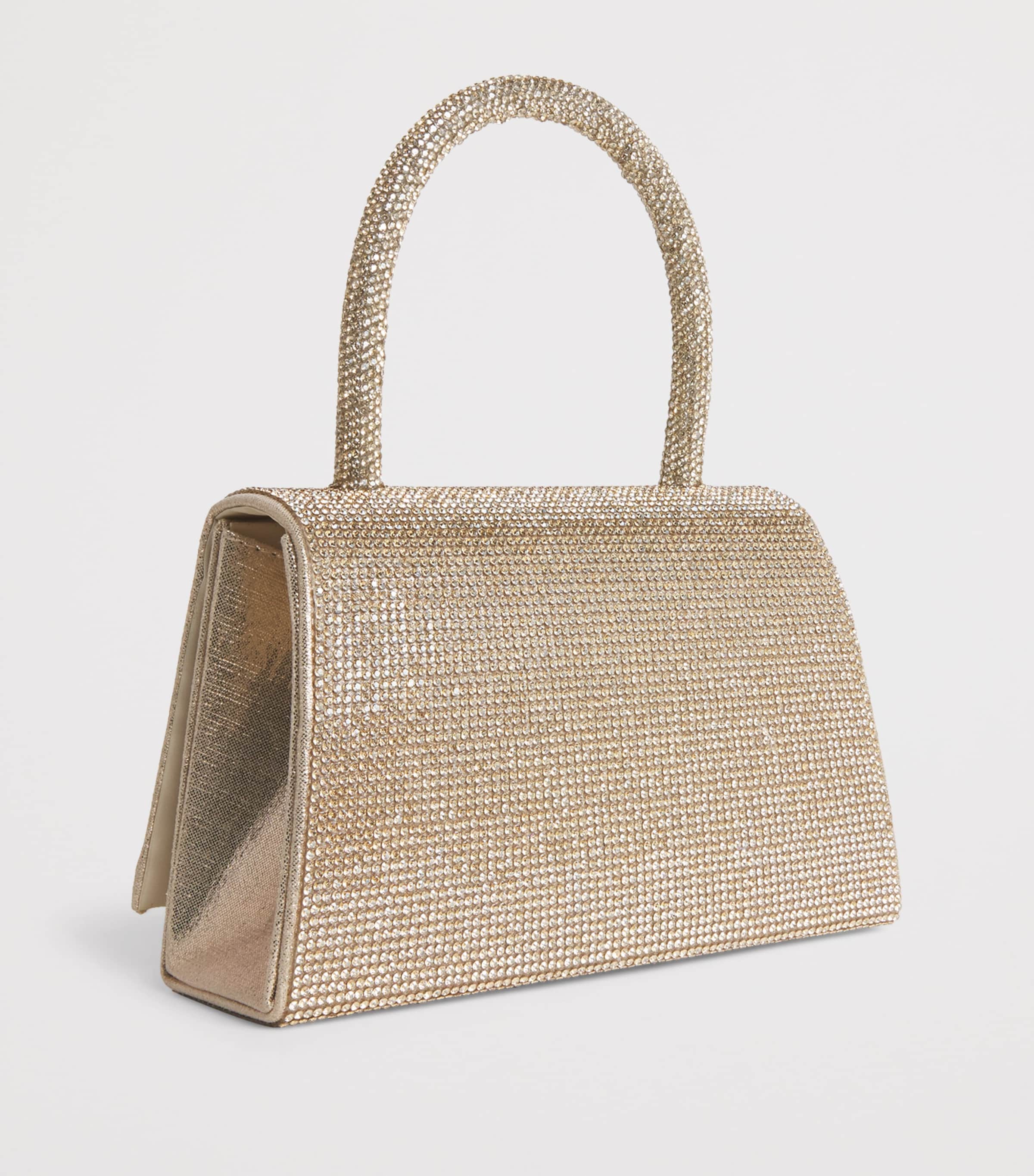 David Charles Embellished Bow Top-Handle Bag M Gold Image 2
