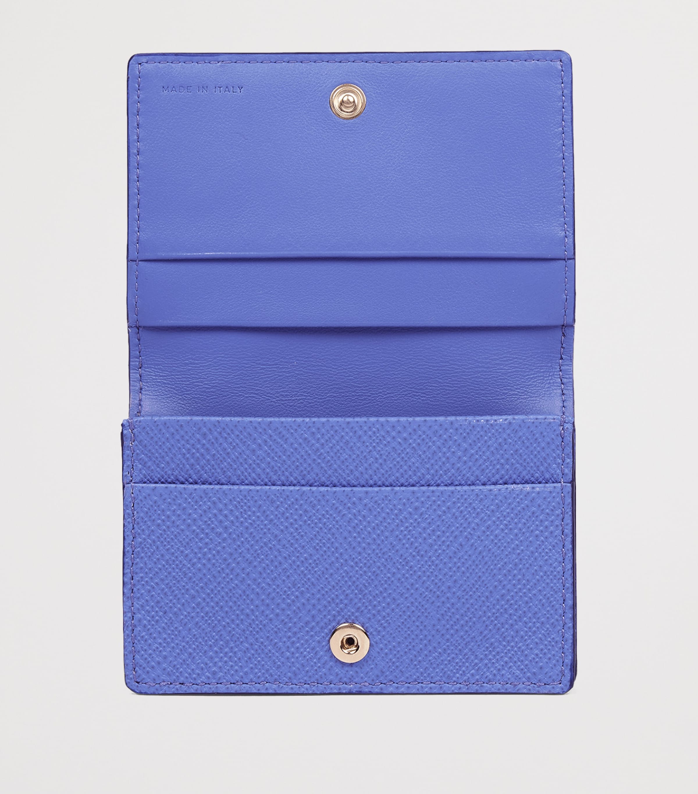Smythson Calfskin Panama Folded Card Holder U Violet Image 2