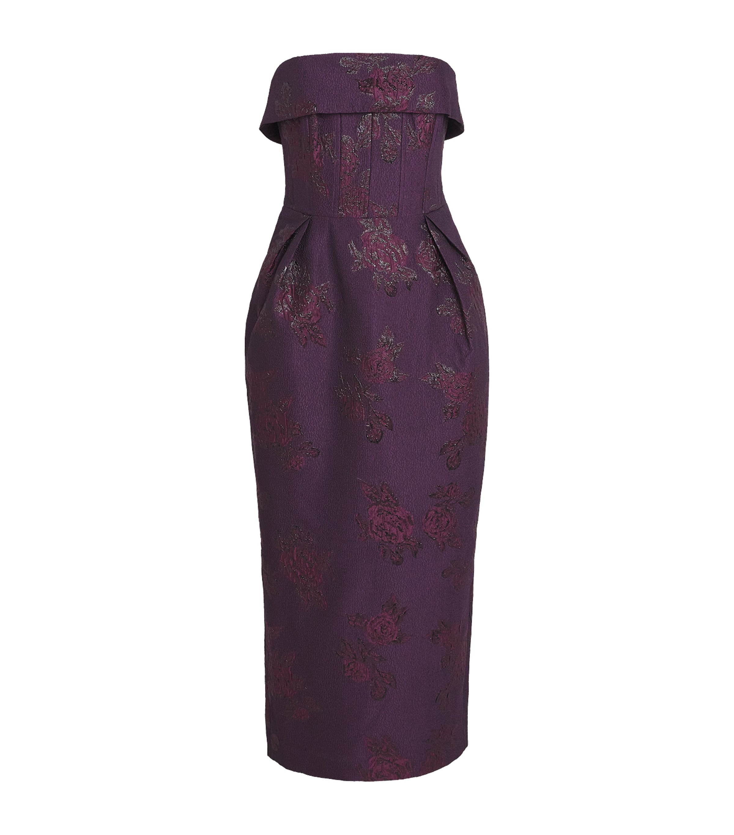 Brocade Alfina Midi Dress BLACKBERRY Image 1