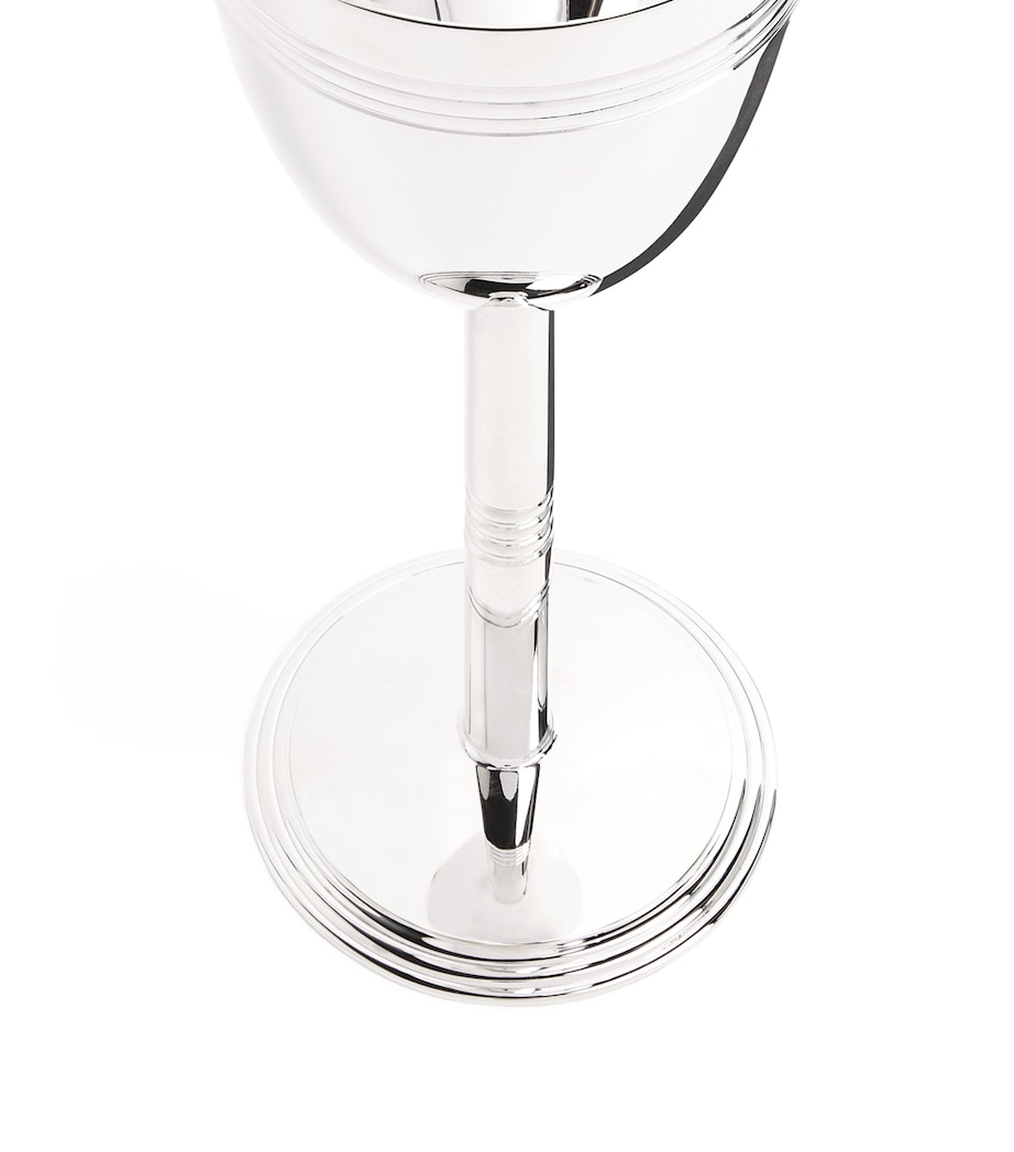 Silver-Plated Judaique Kiddush Cup and Saucer SILVER Image 2