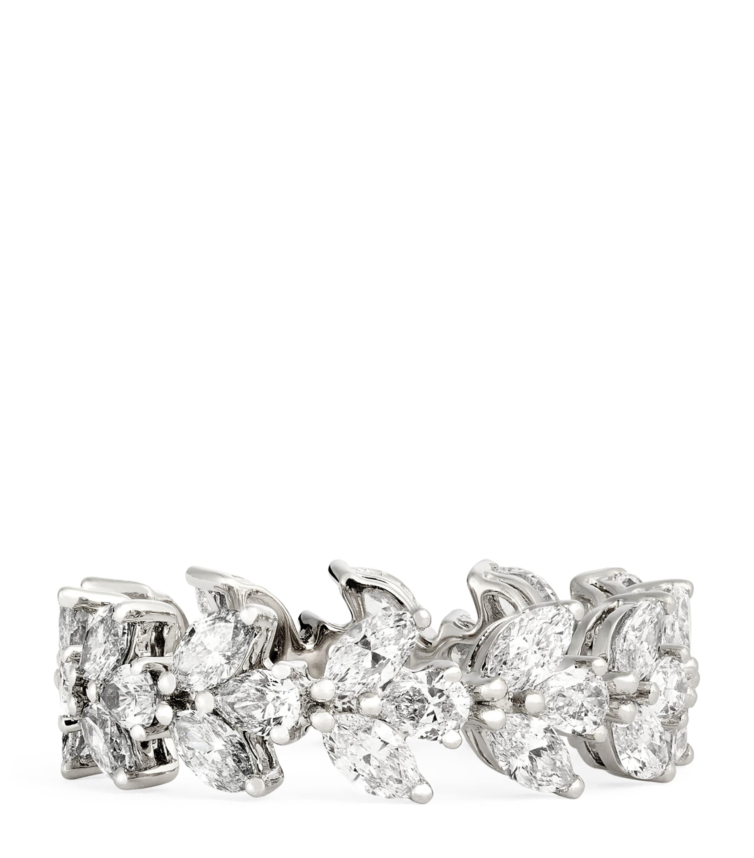 Anita Ko White Gold And Diamond Lotus Ring In White