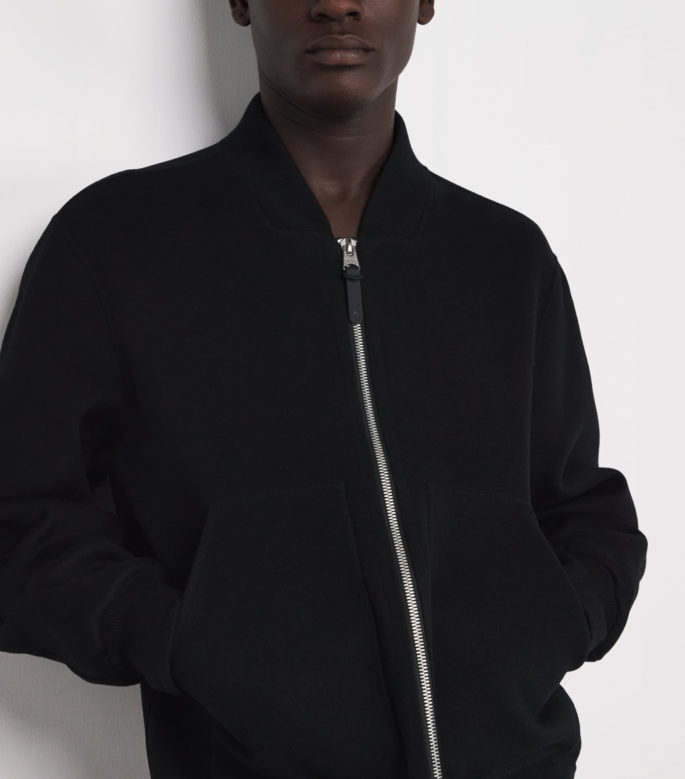 Wool Emilio-W Bomber Jacket BLACK A Image 6