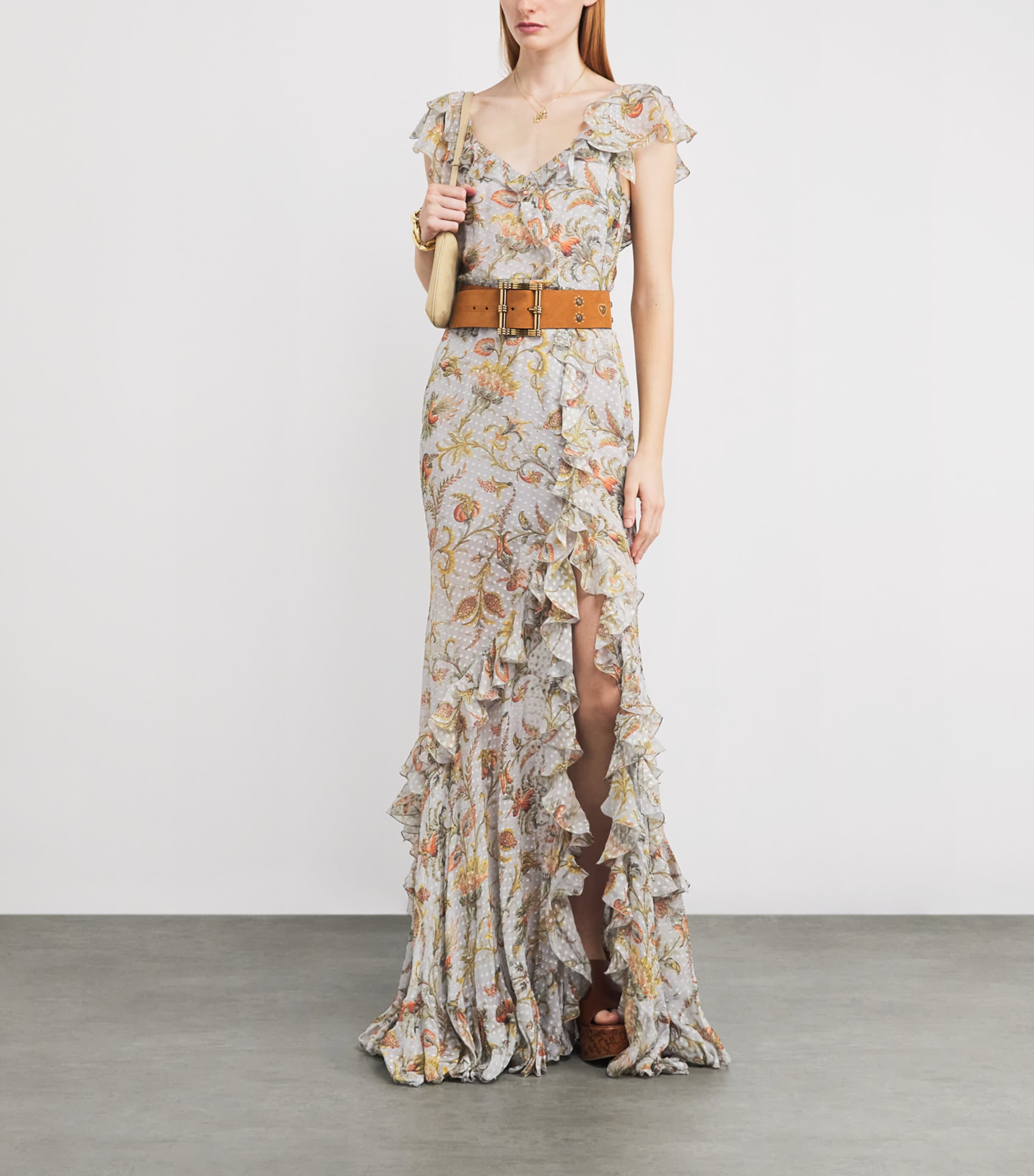 Silk-Blend Floral Maxi Dress X0881 Image 2