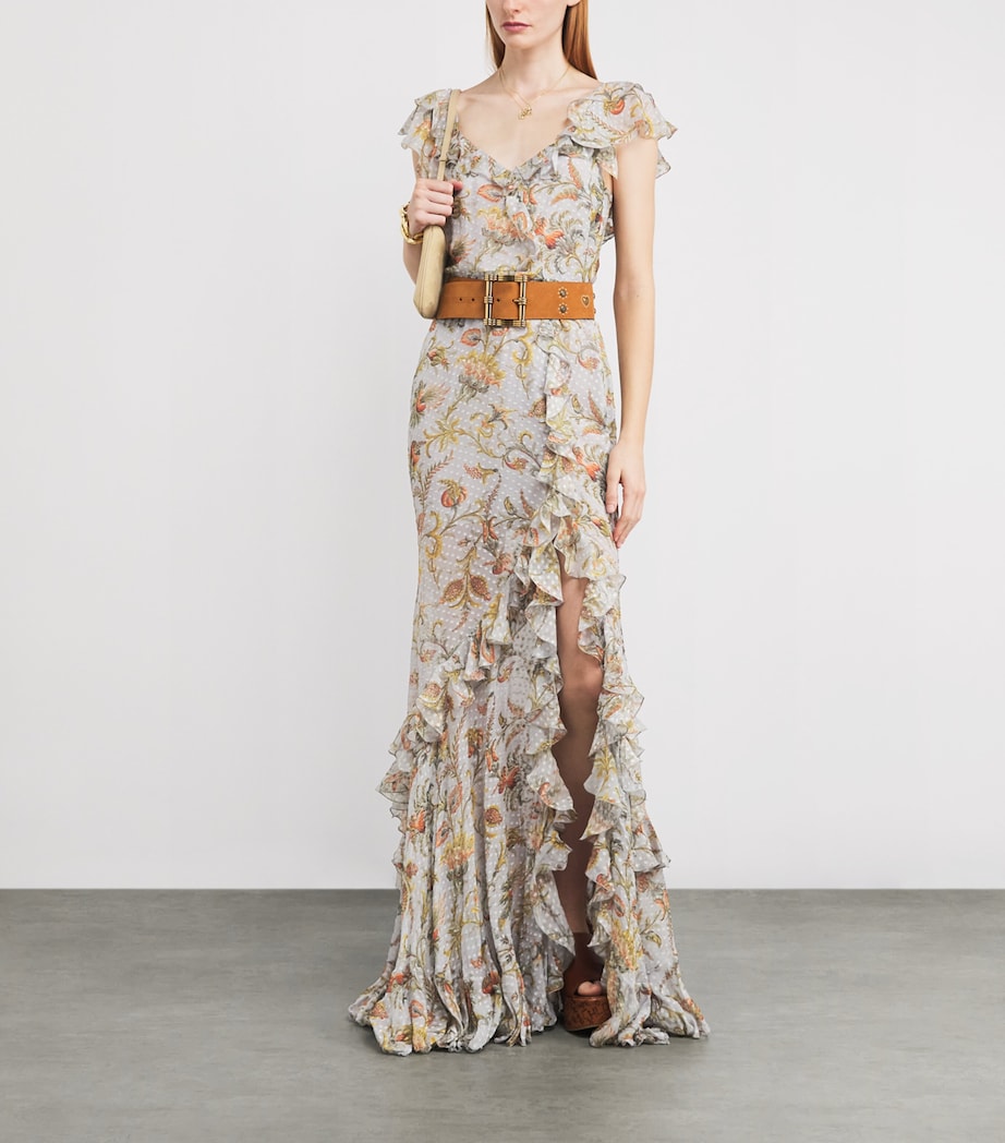 Silk-Blend Floral Maxi Dress X0881 Image 2