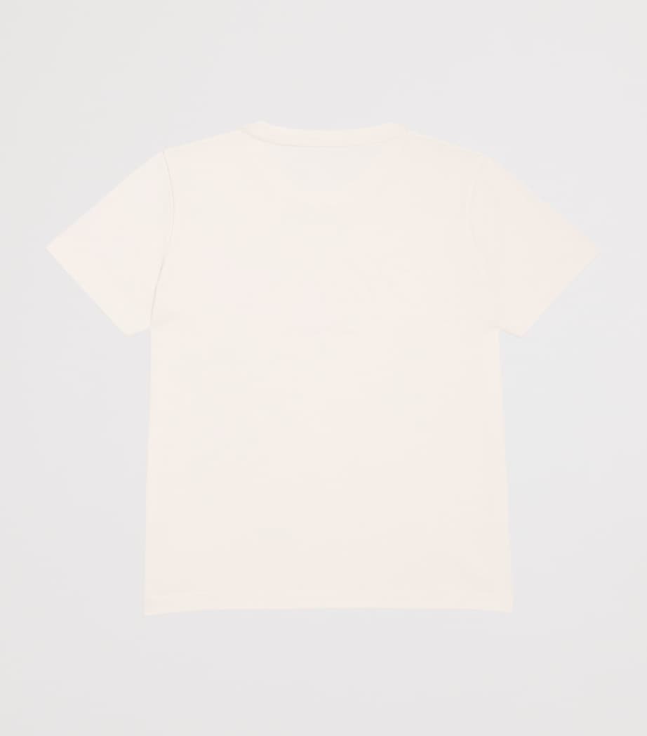 Harrods Cotton Jersey Embroidered T-Shirt Ivory Image 2
