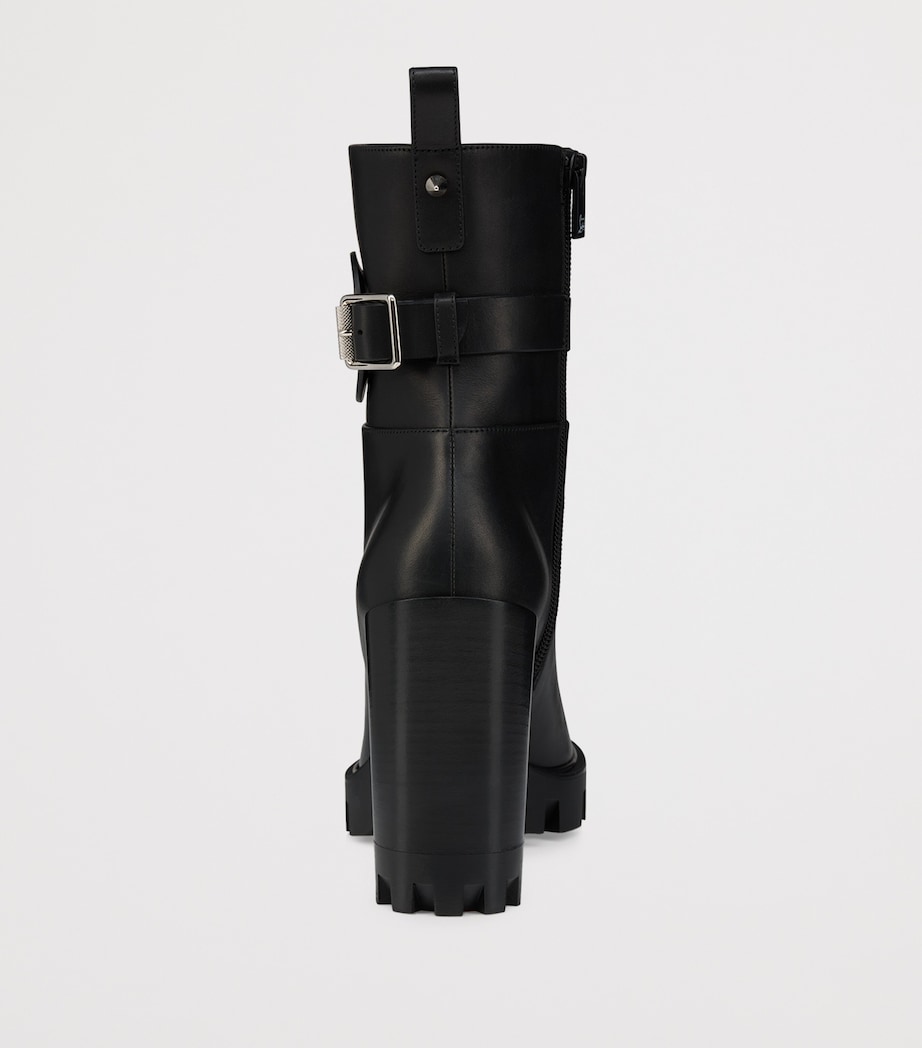 Dianouchette Lug Leather Ankle Boots 100 BK5T Image 5