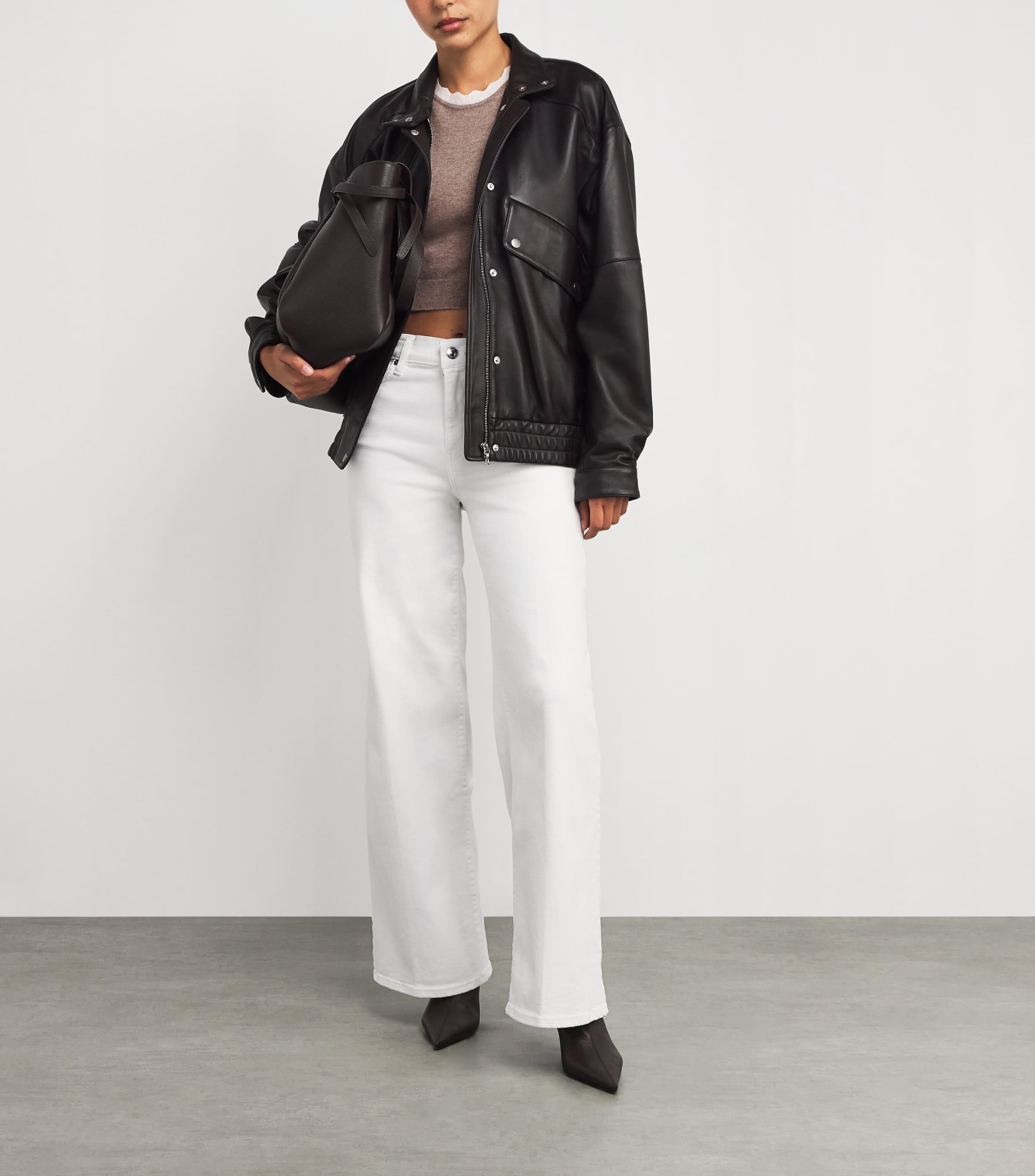 Wool-Cashmere Cropped Tank Top CARAMEL Image 2