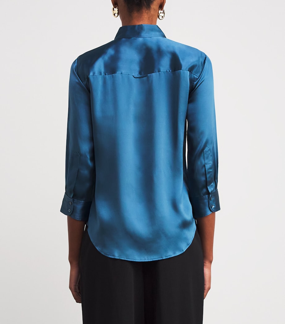 Silk Dani Shirt STONE BLUE Image 4