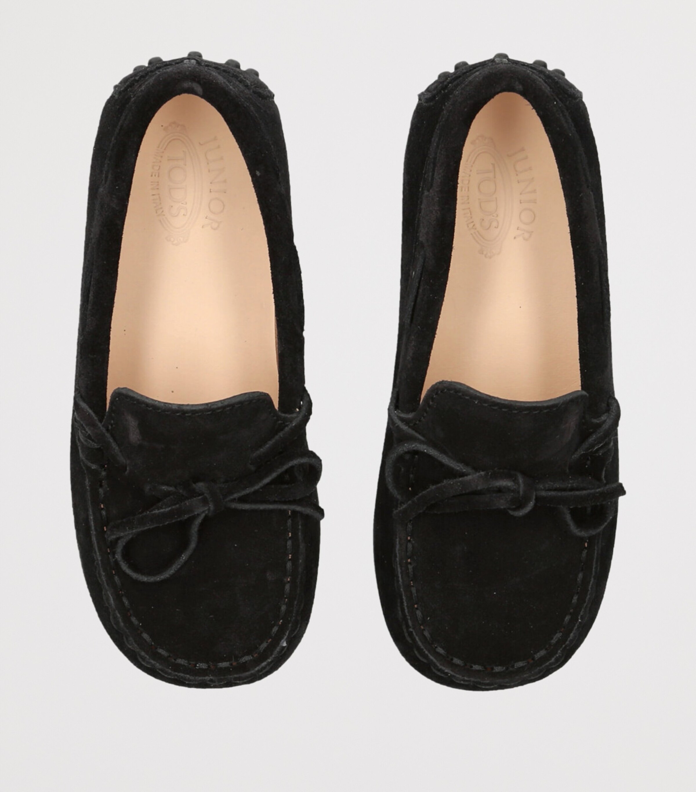 Suede Nuovo City Gommini Driving Shoes BLACK Image 4