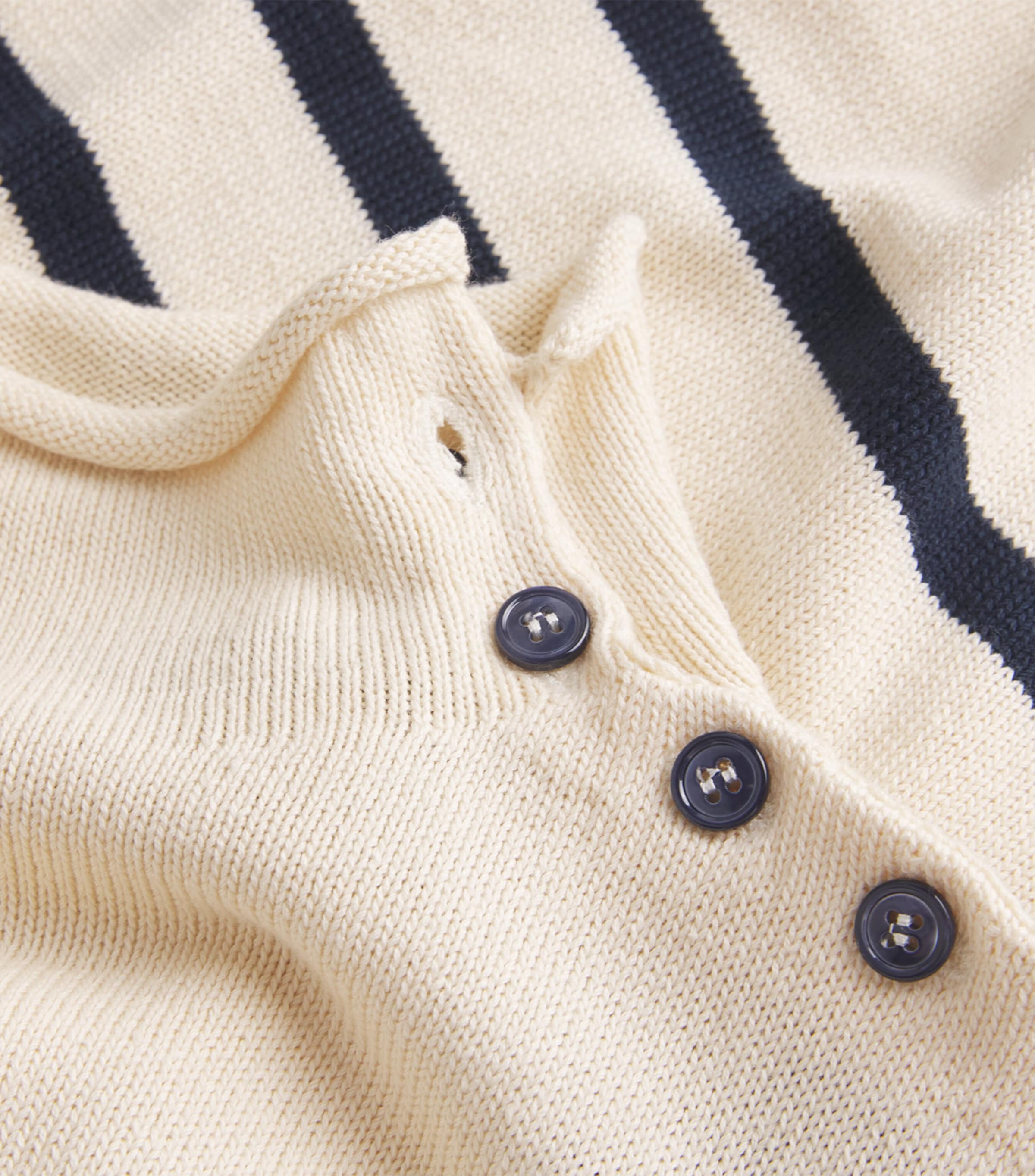 Cotton Stripe Sweater Vest IVORY Image 5