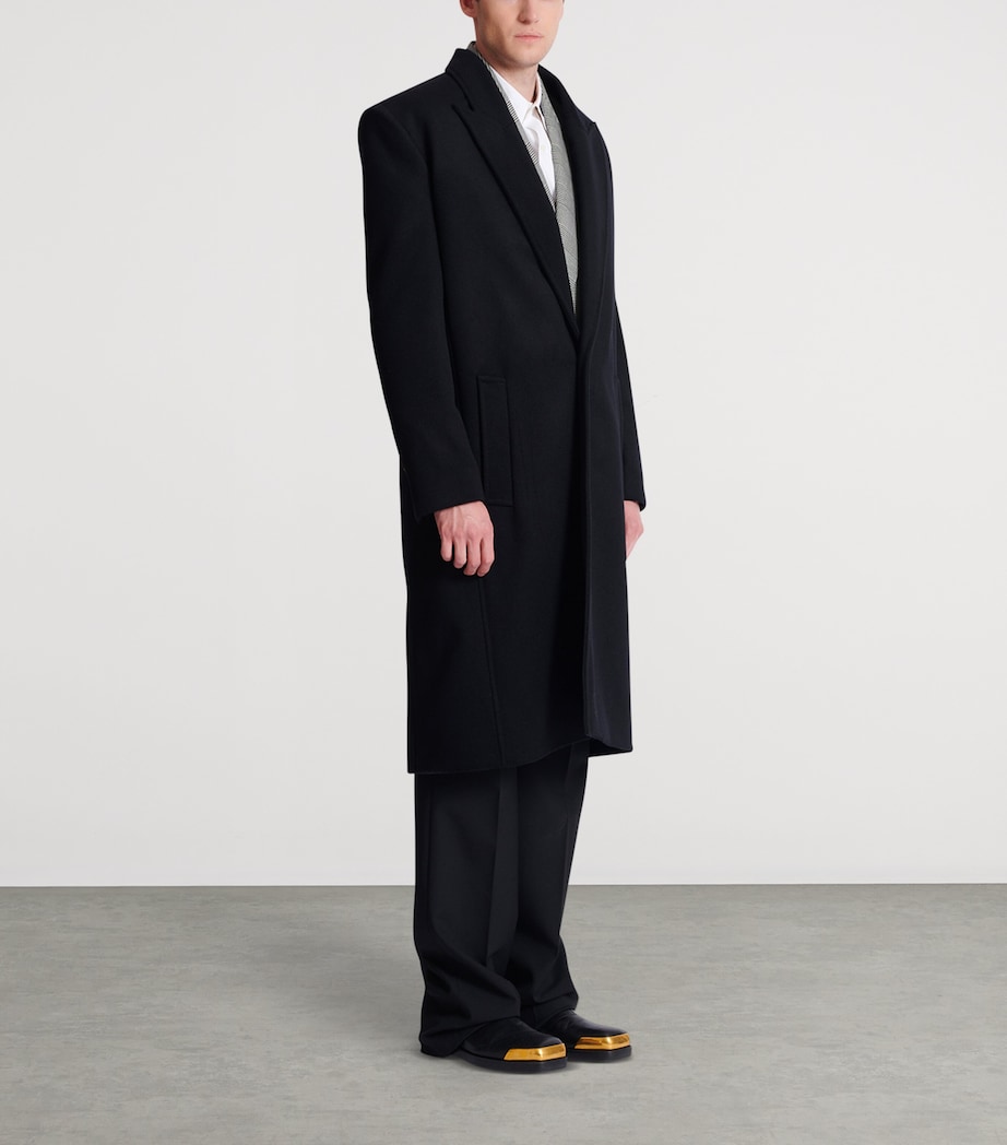Wool-Cashmere Overcoat 0PA NOIR Image 2