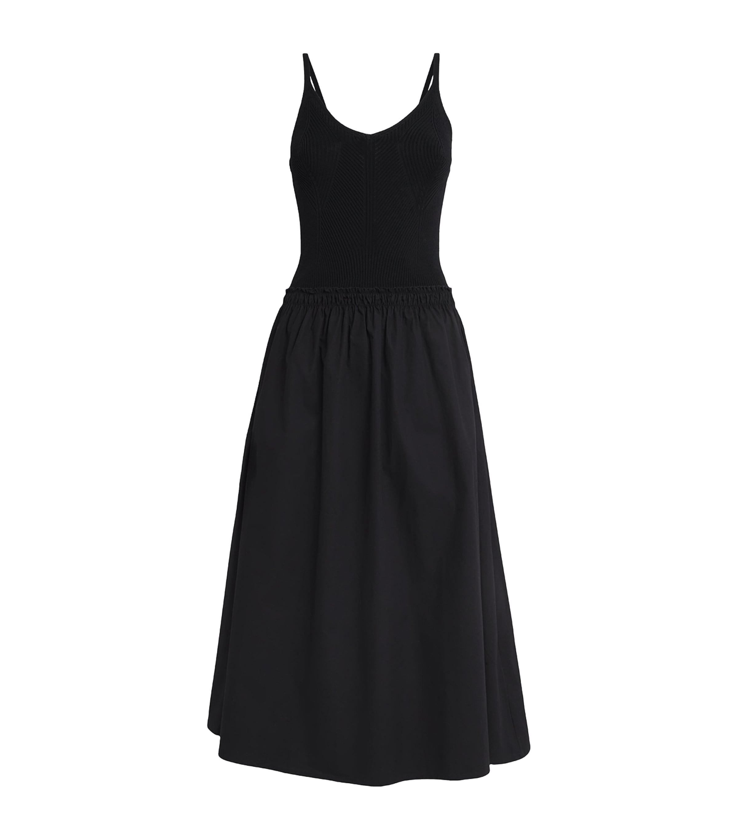 Claudie Pierlot Cotton Crochet Midi Dress In Black