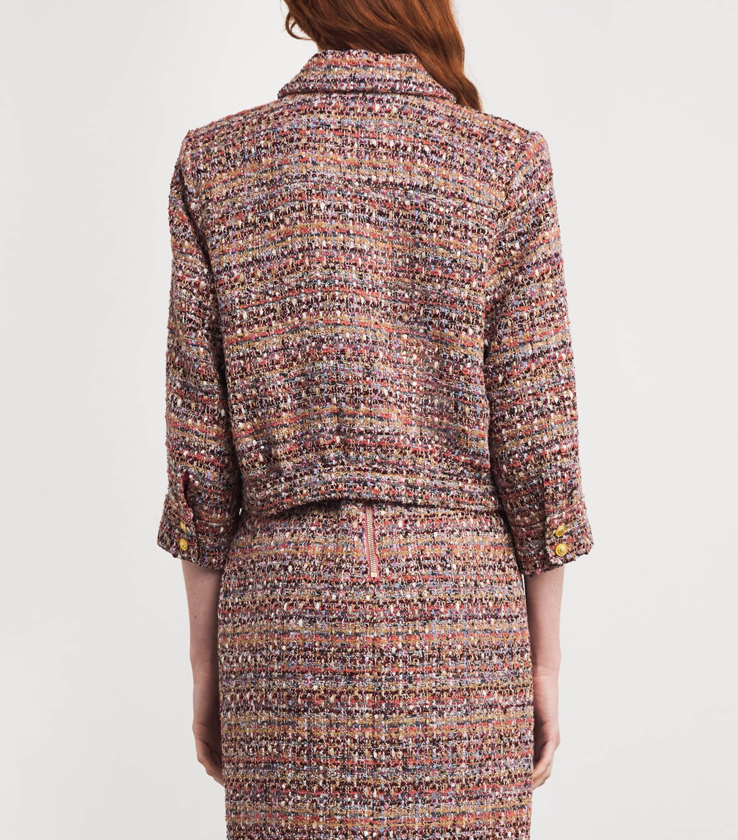L'Agence Multi Tweed Cropped Jia Jacket | Harrods US