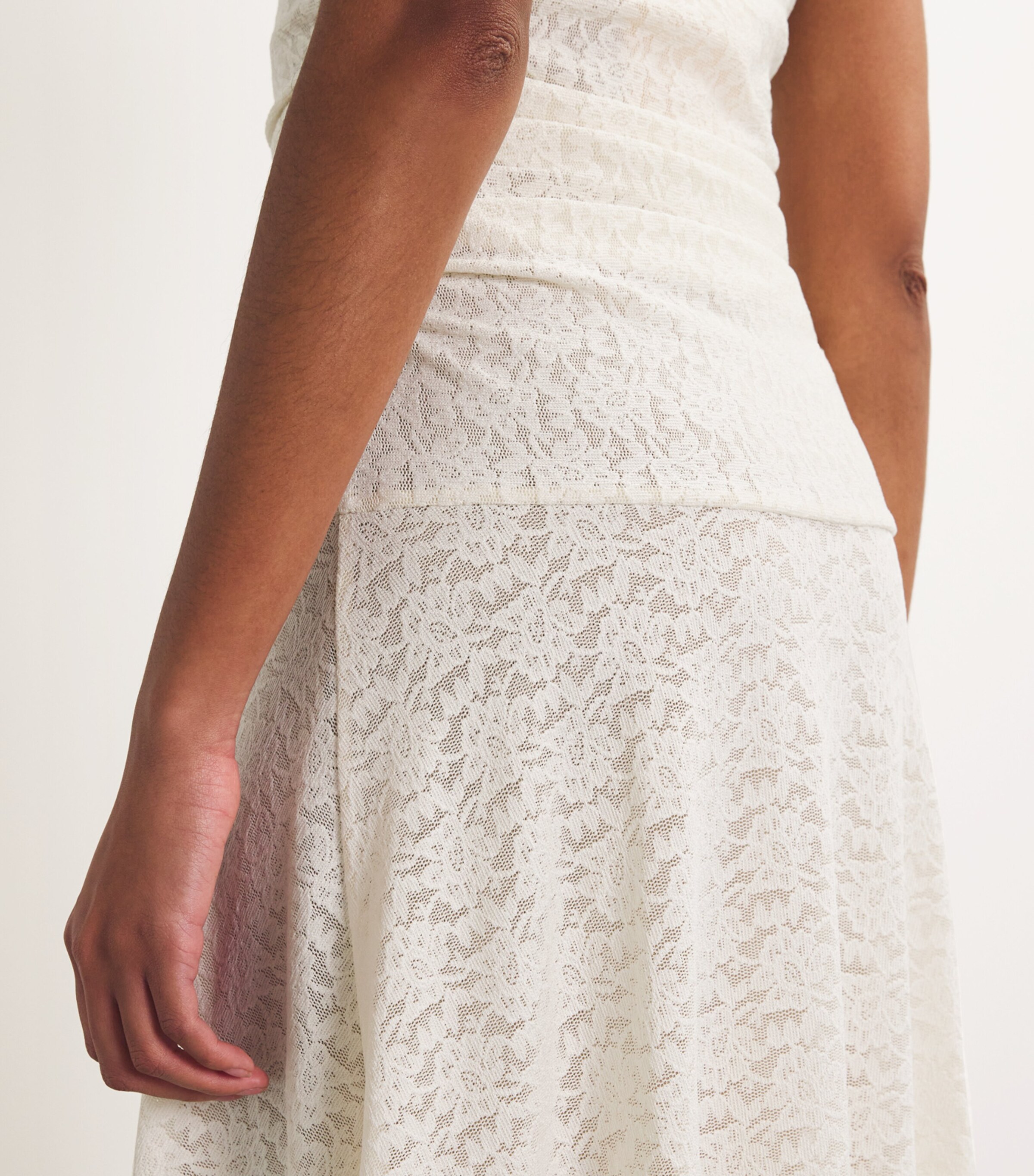 bodycon lace white dress WEDTREND Women White Graduation Dress with Long Sleeves Bodycon Square Neck  Little White Dress Lace Homecoming Dress main image 1