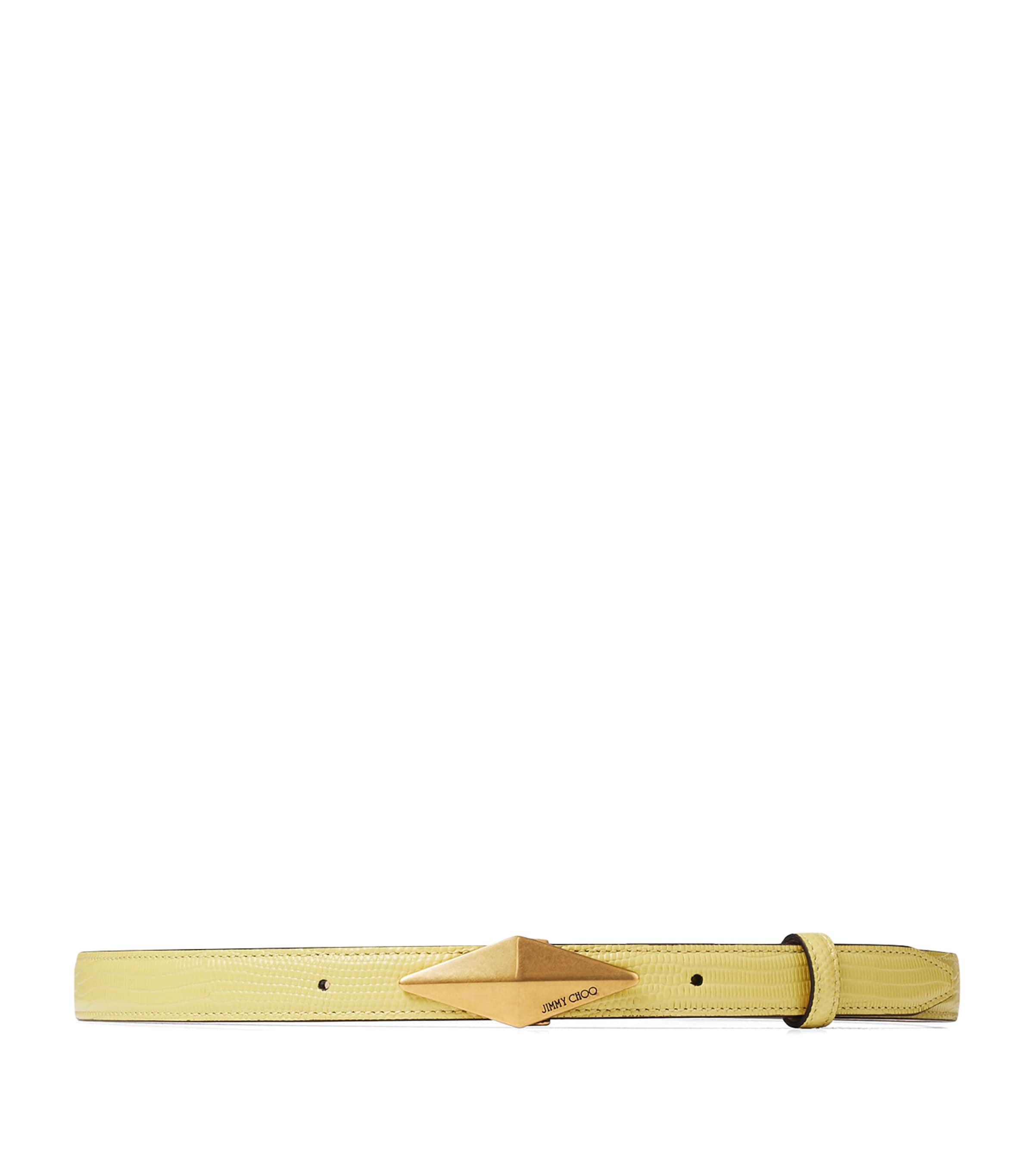 Jimmy Choo Diamond Clasp Belt In Yellow