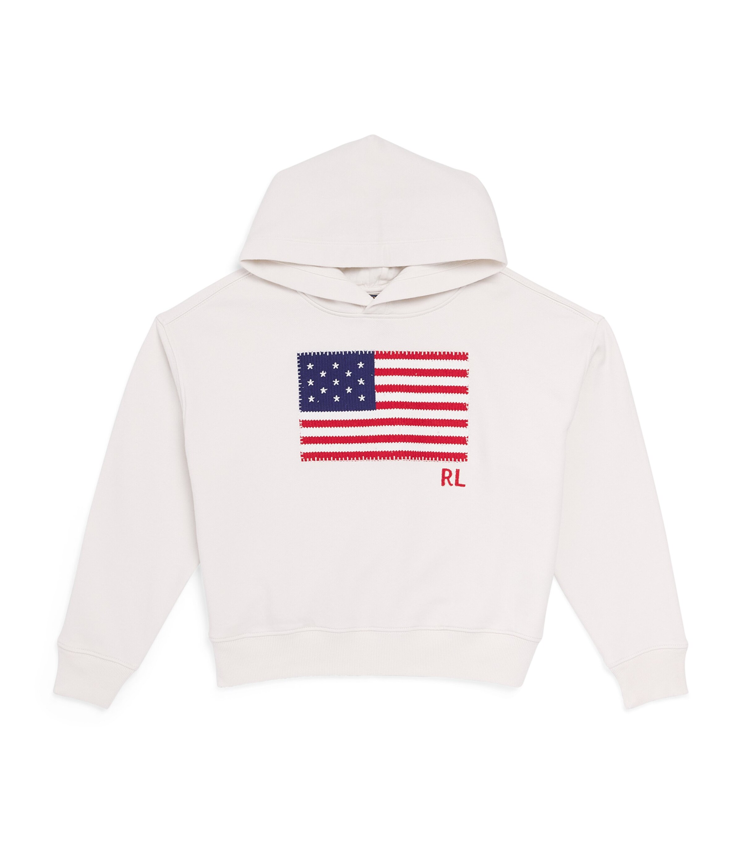 Ralph Lauren Kids Cotton Embroidered Flag Hoodie (8-9 Years) | Girls Clothing | Sweatshirts & Hoodies | Designers | Polo Ralph Lauren | Ralph Lauren | Hoodies & Sweatshirts