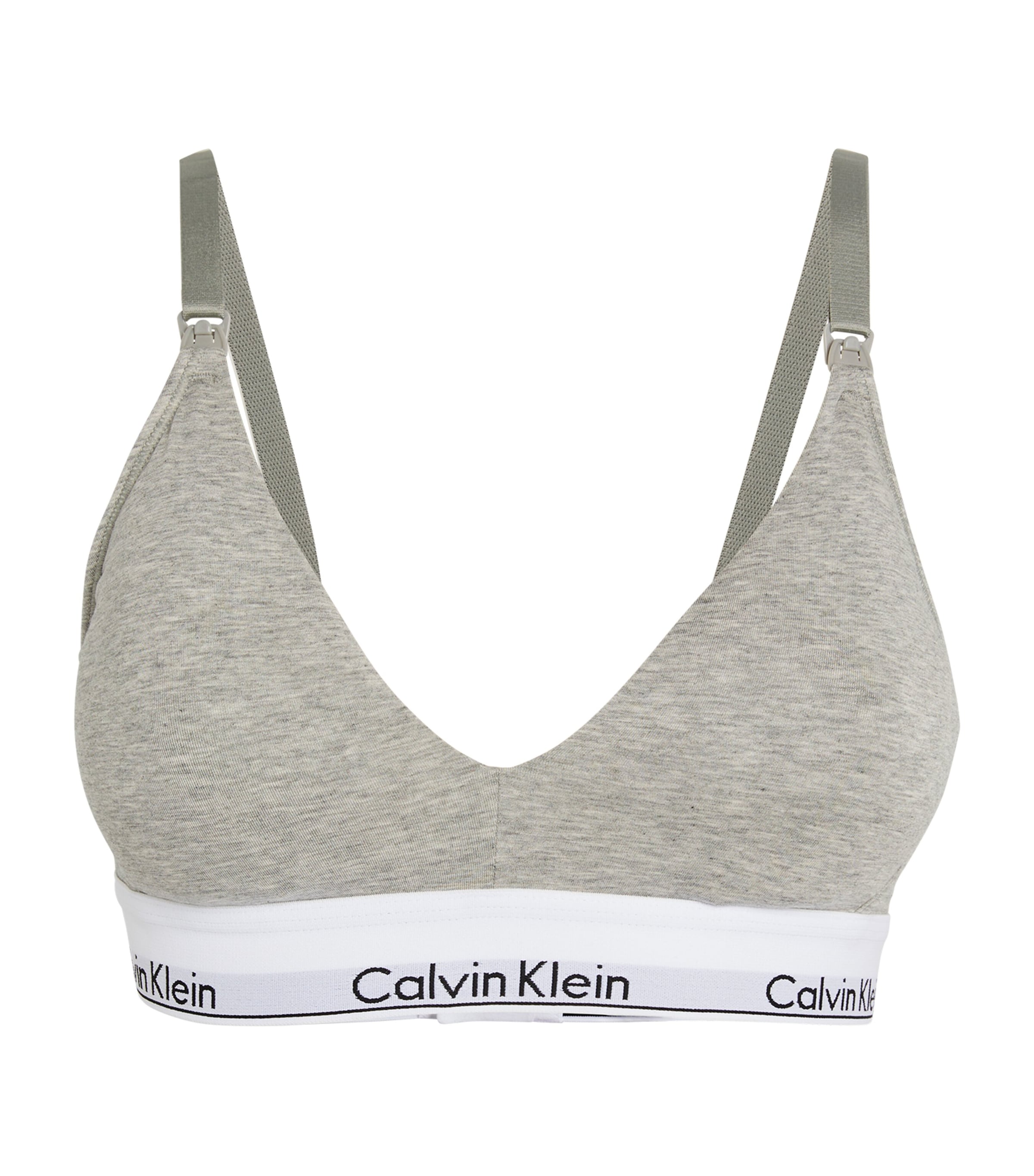 Calvin Klein Logo Maternity Bra In Gray