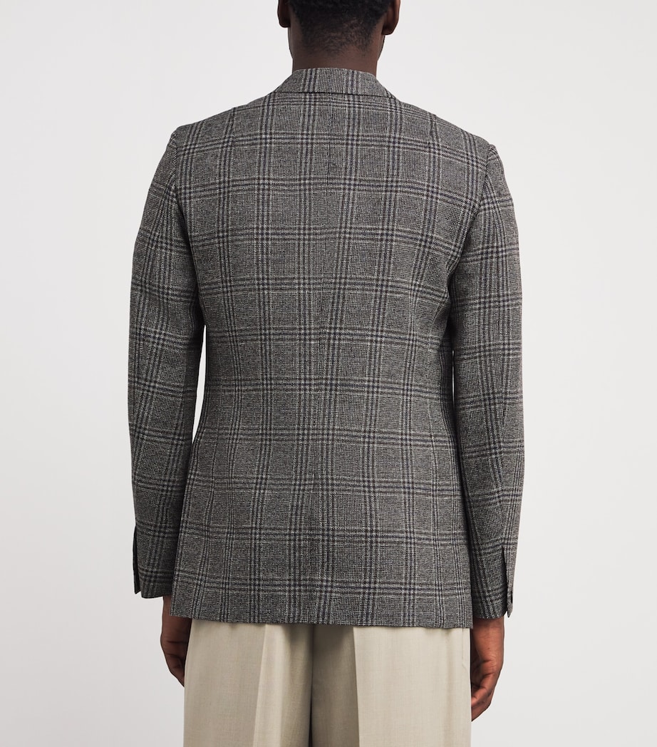 Wool Plaid Blazer BRWPL Image 4