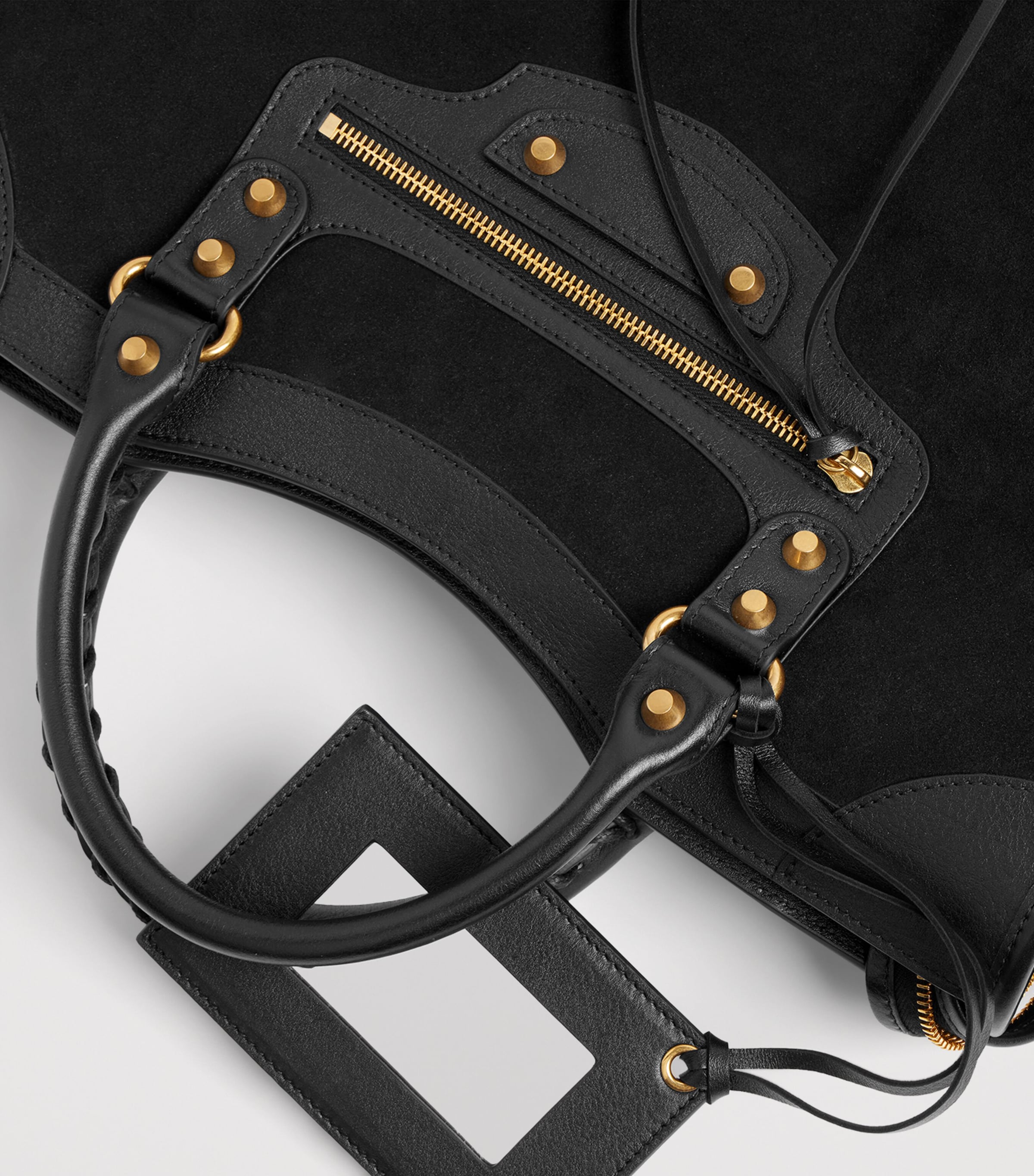 Balenciaga Medium Suede Le City Top-Handle Bag Image 9