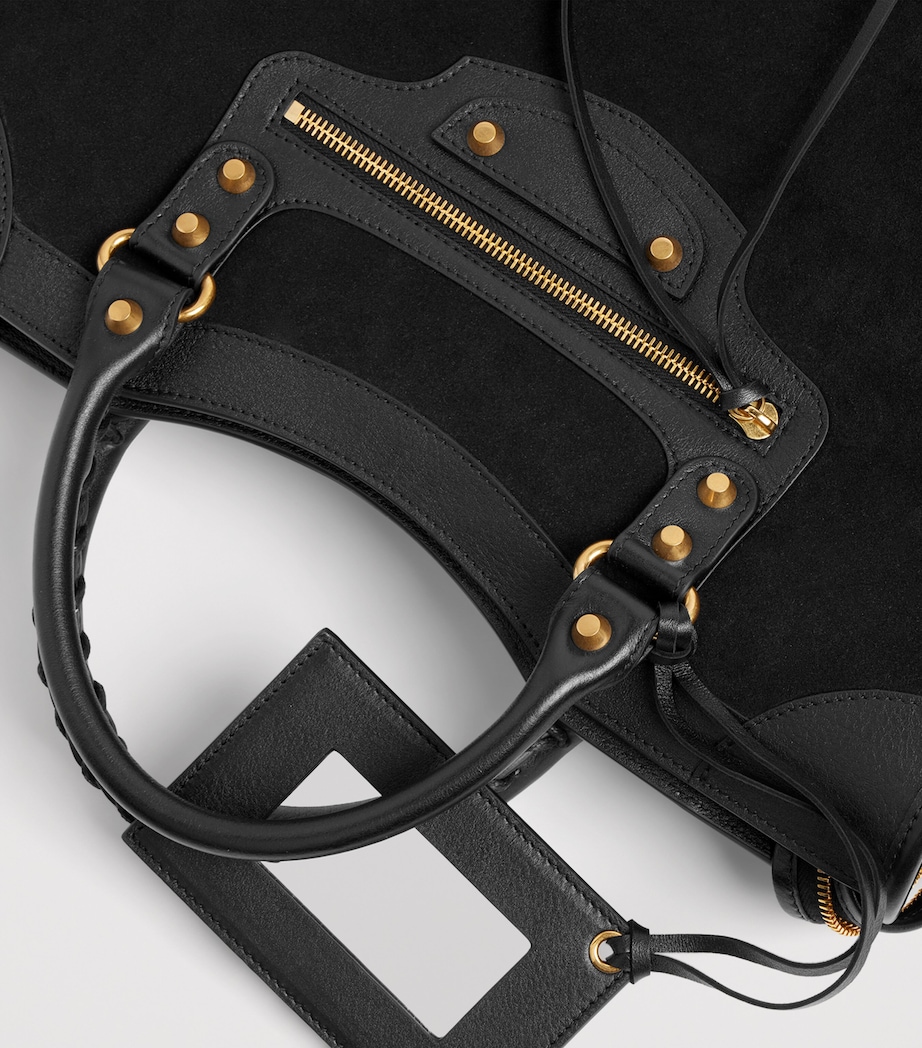 Balenciaga Medium Suede Le City Top-Handle Bag Image 9
